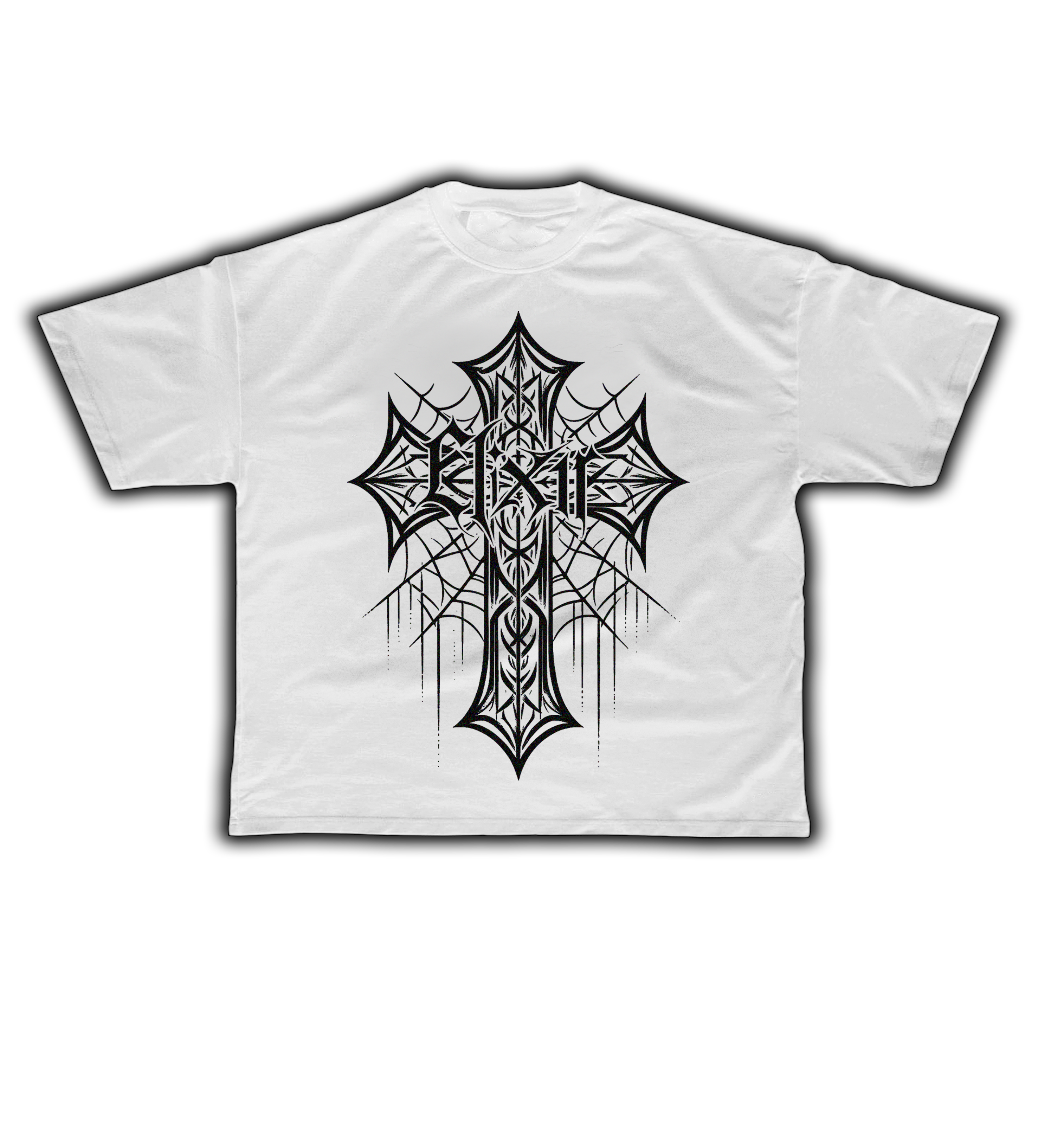 ELIXIR CROSS white BOXY T-SHIRT