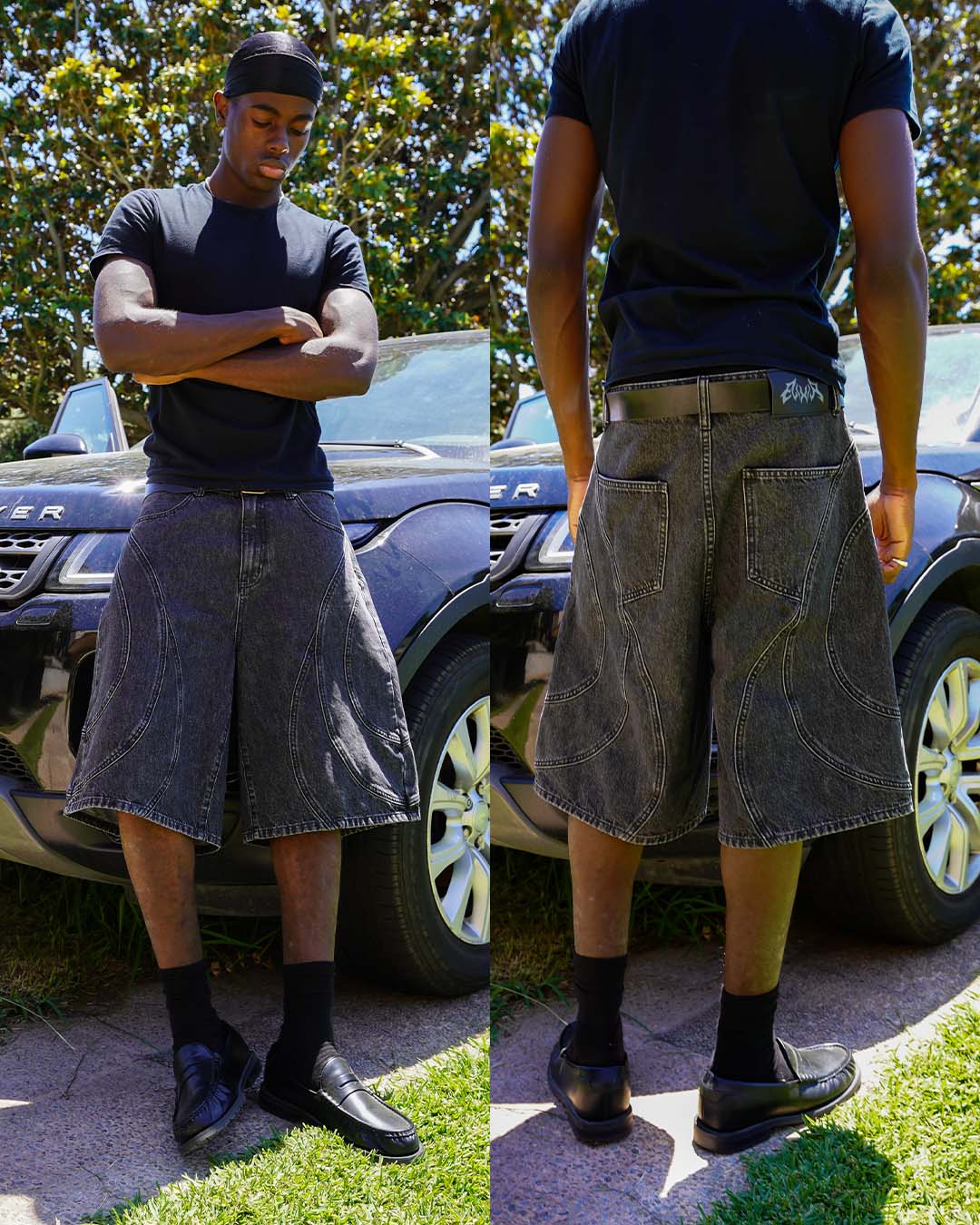 Elixir Gray Rare Pockets Jorts
