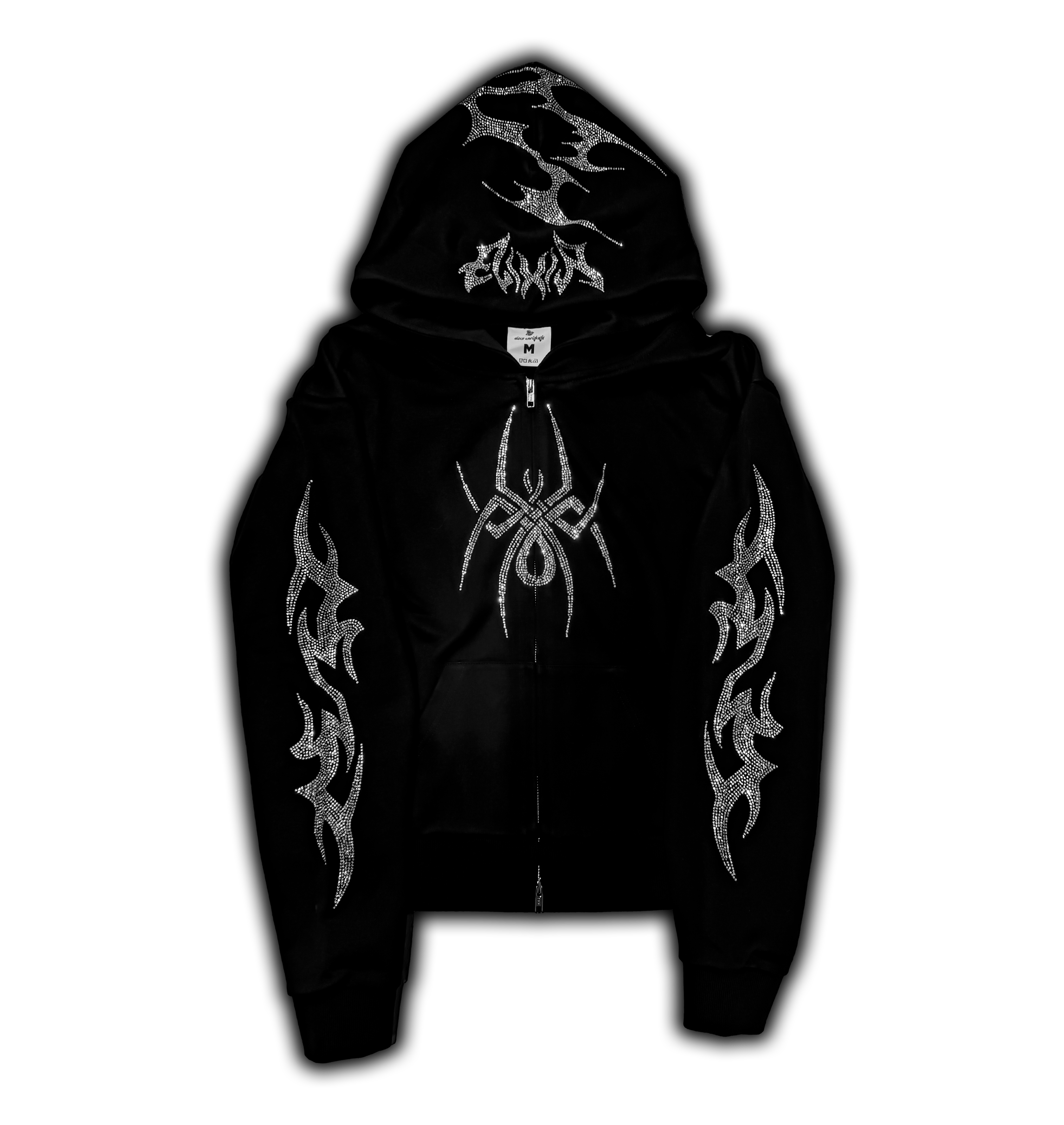 Elixir Black Rhinestones v2 Zip Up