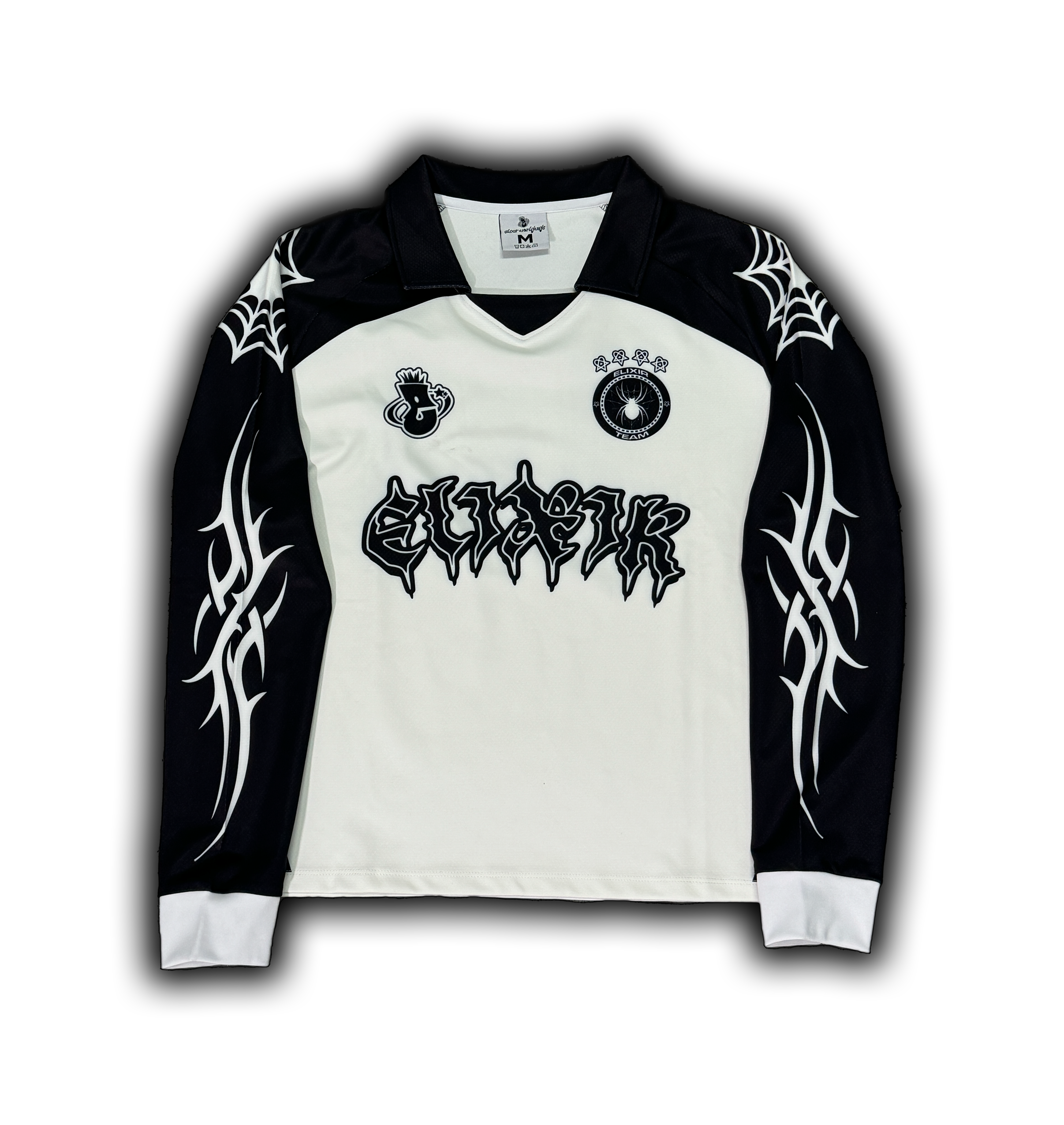 Elixir 10 White Long-Sleeve Football Jersey
