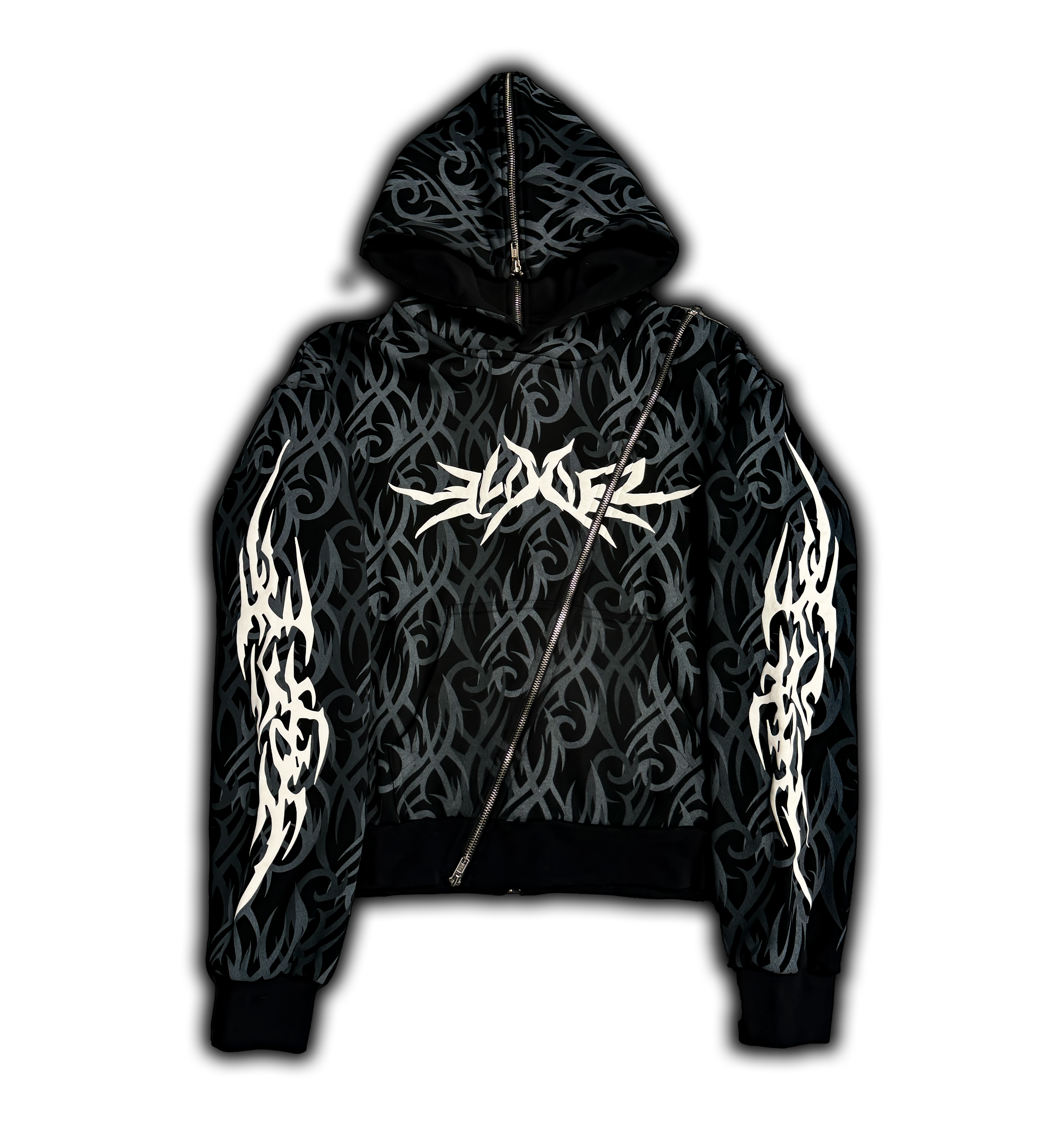 Elixir Diagonal Tribal Zip-Up