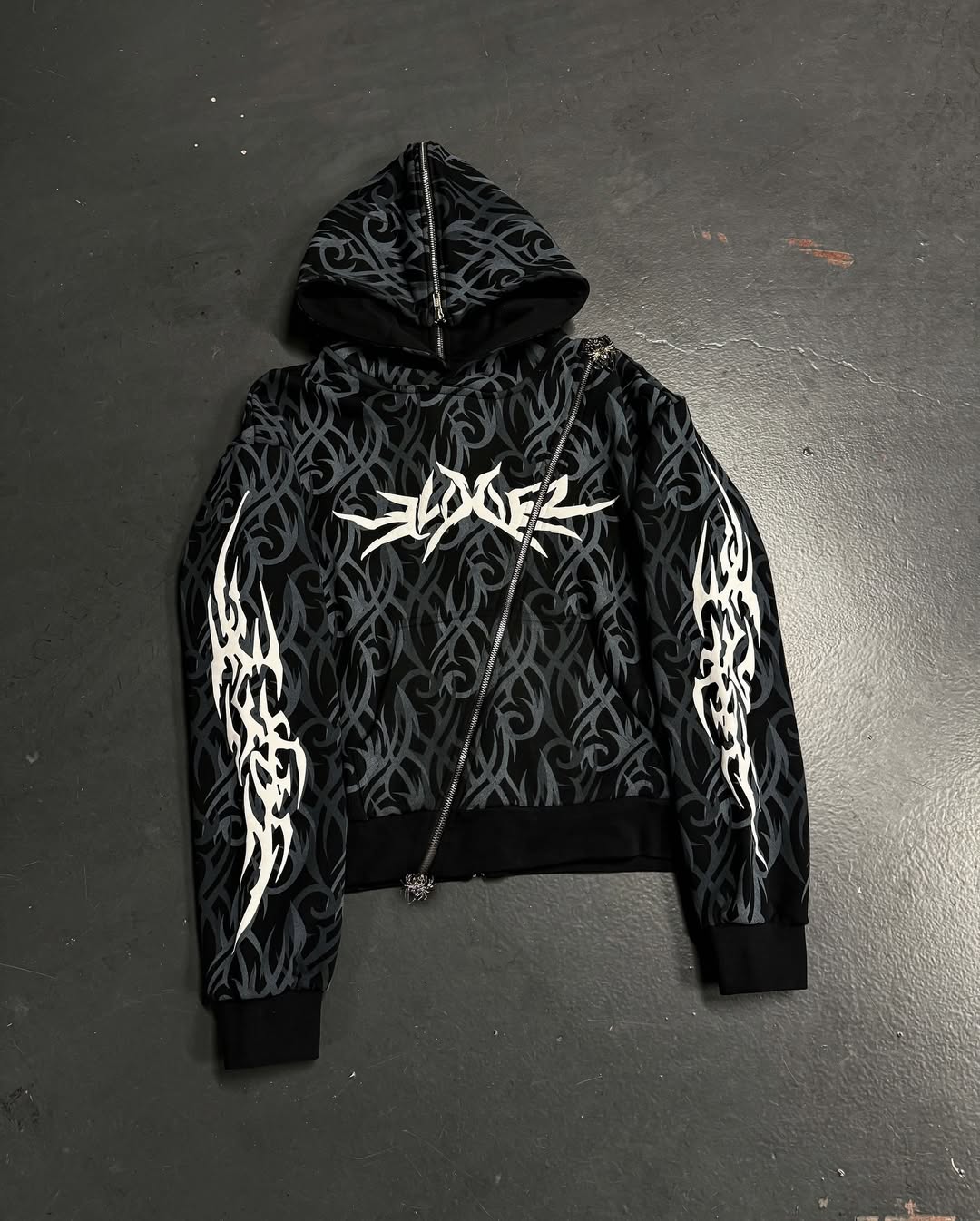 Elixir Diagonal Tribal Zip-Up