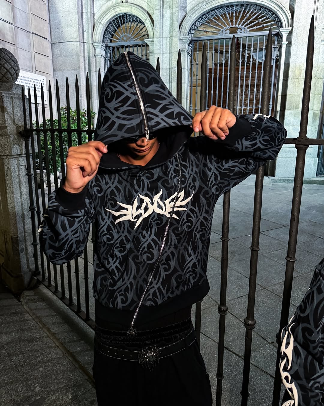 Elixir Diagonal Tribal Zip-Up