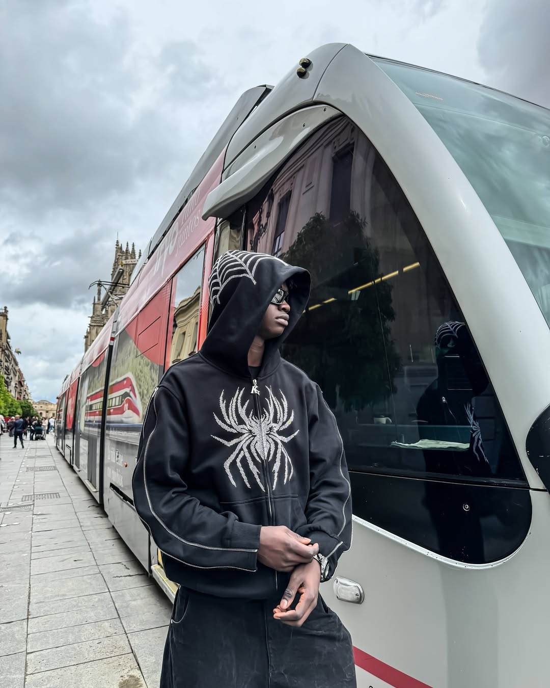 Elixir Spider Rhinestones Zip-Up