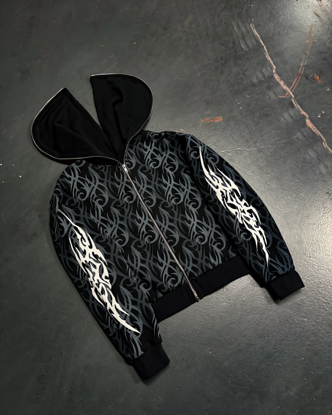 Elixir Diagonal Tribal Zip-Up