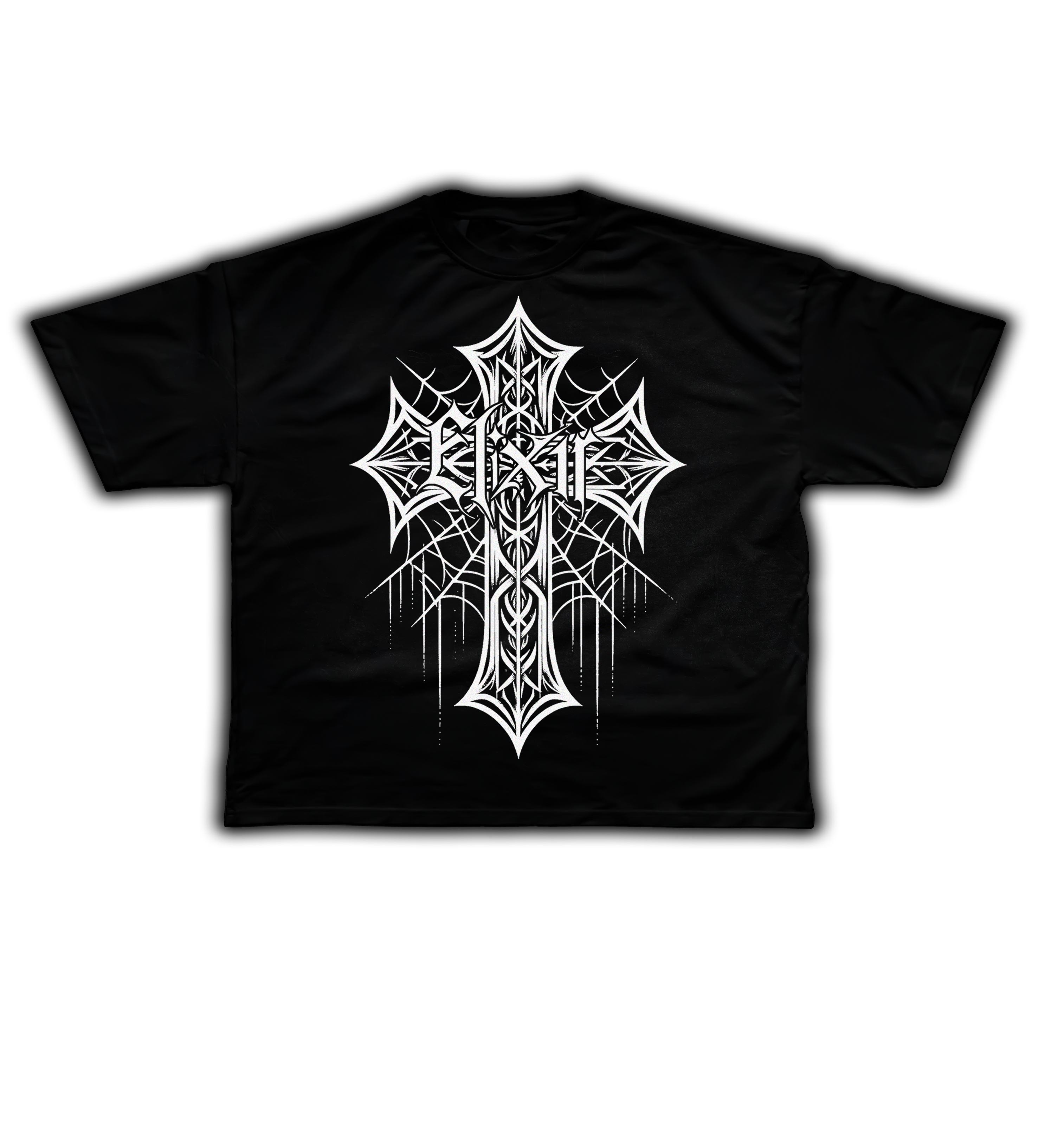 ELIXIR CROSS black BOXY T-SHIRT