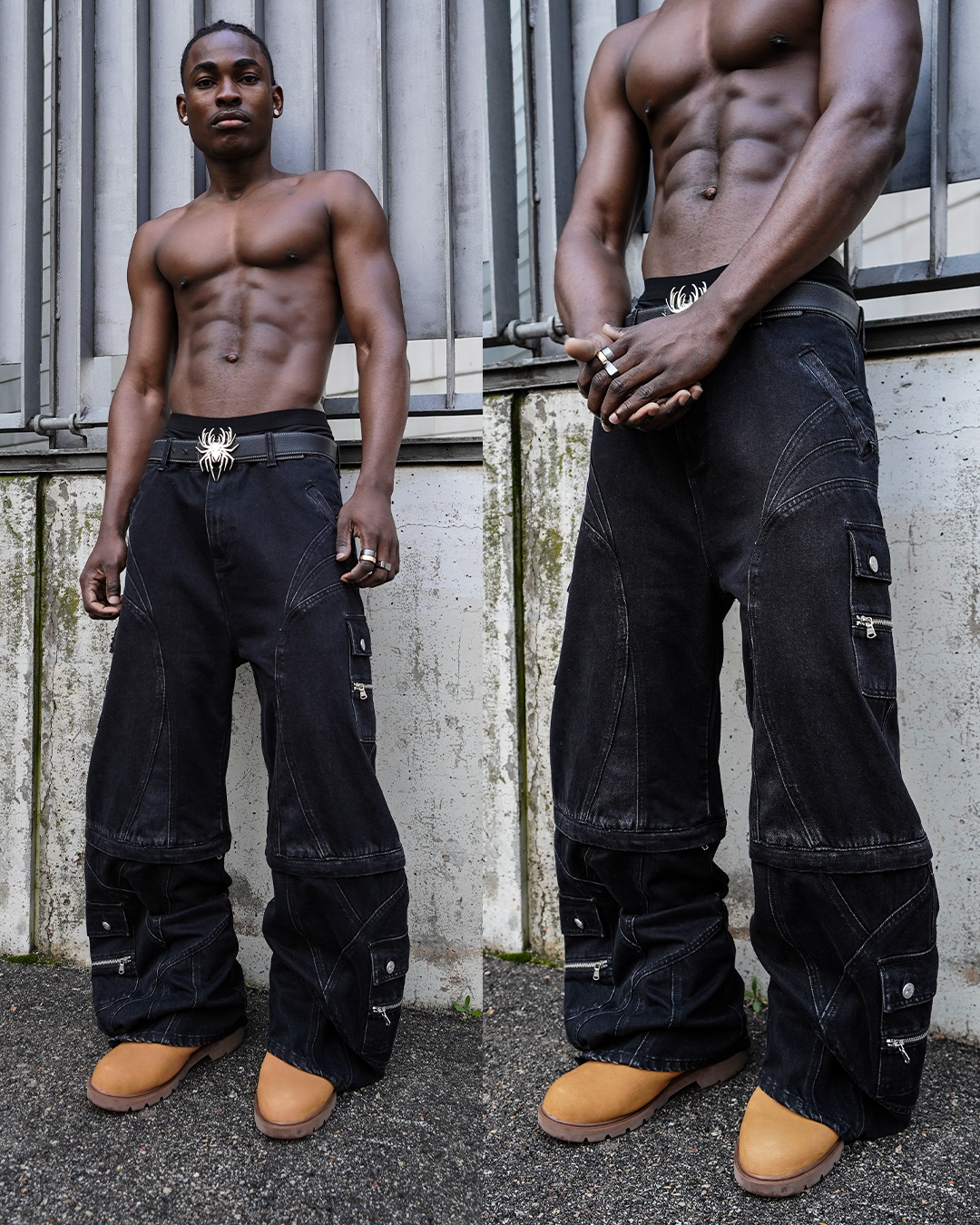 Elixir Detachable Black Jeans
