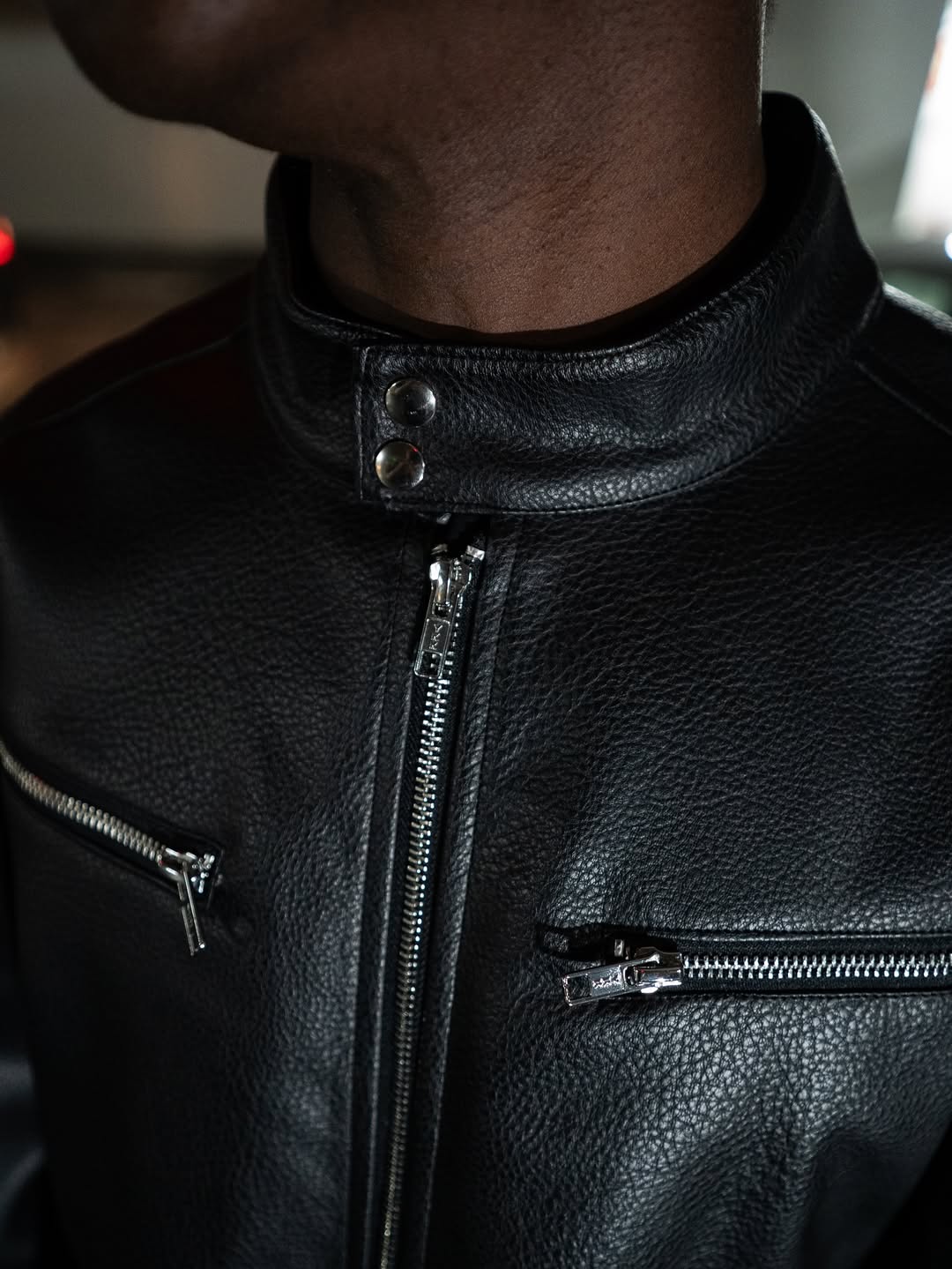 Elixir Biker Black Leather Jacket