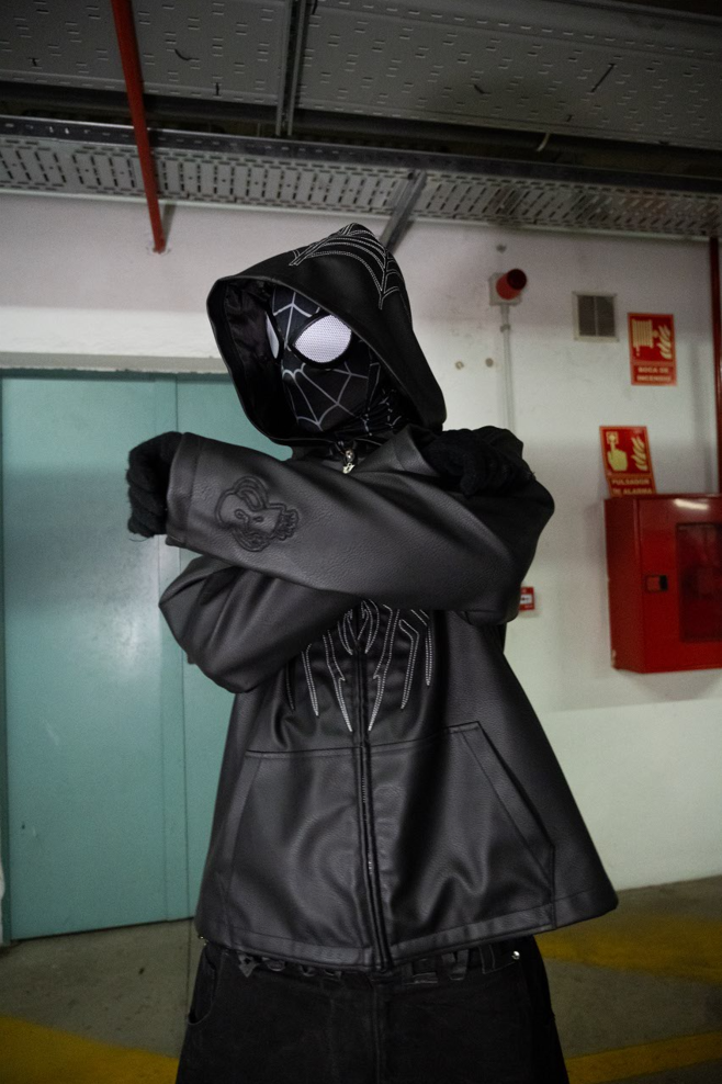 Elixir Spider Black Leather Jacket