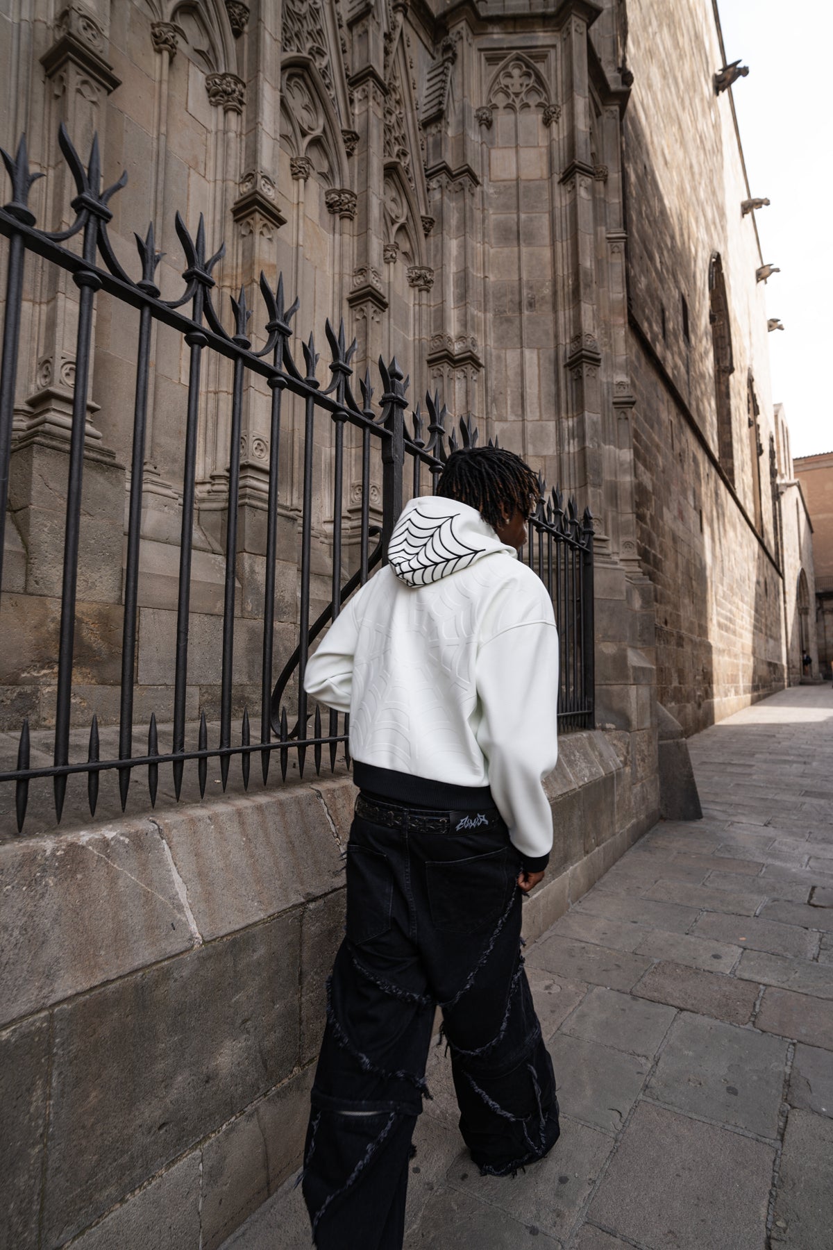 Elixir Spider White Leather Jacket