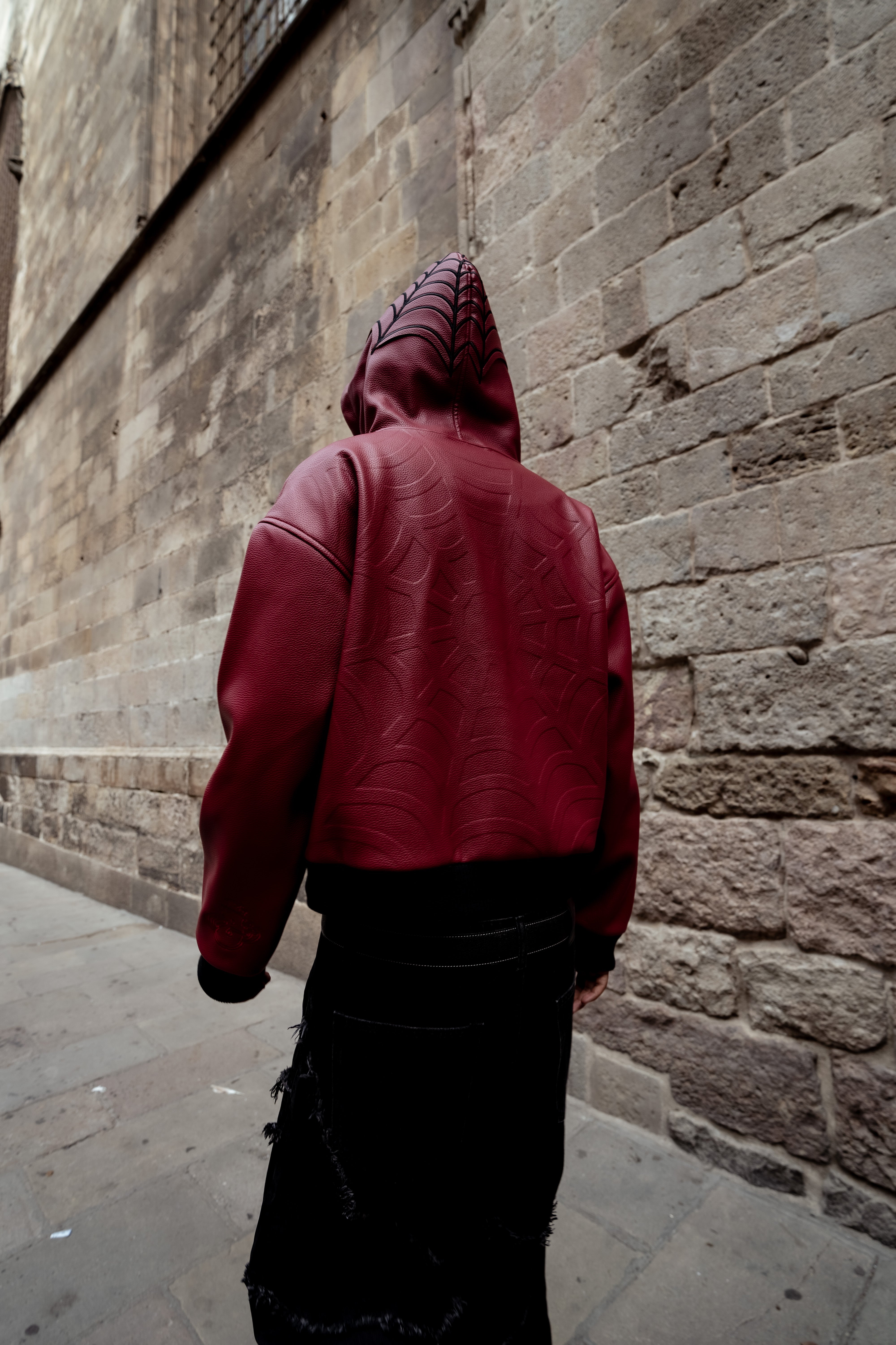 Elixir Spider Red Leather Jacket
