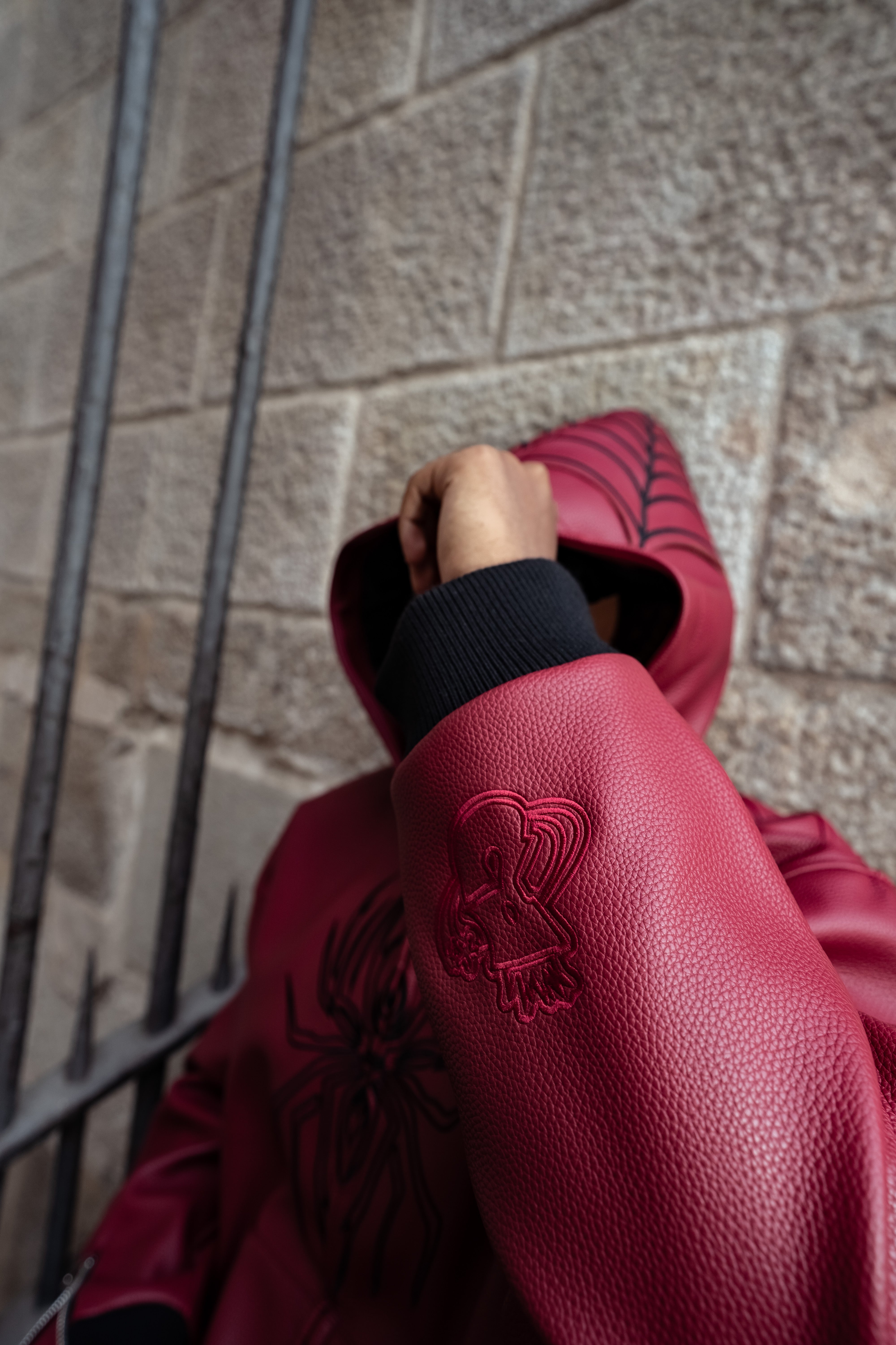 Elixir Spider Red Leather Jacket