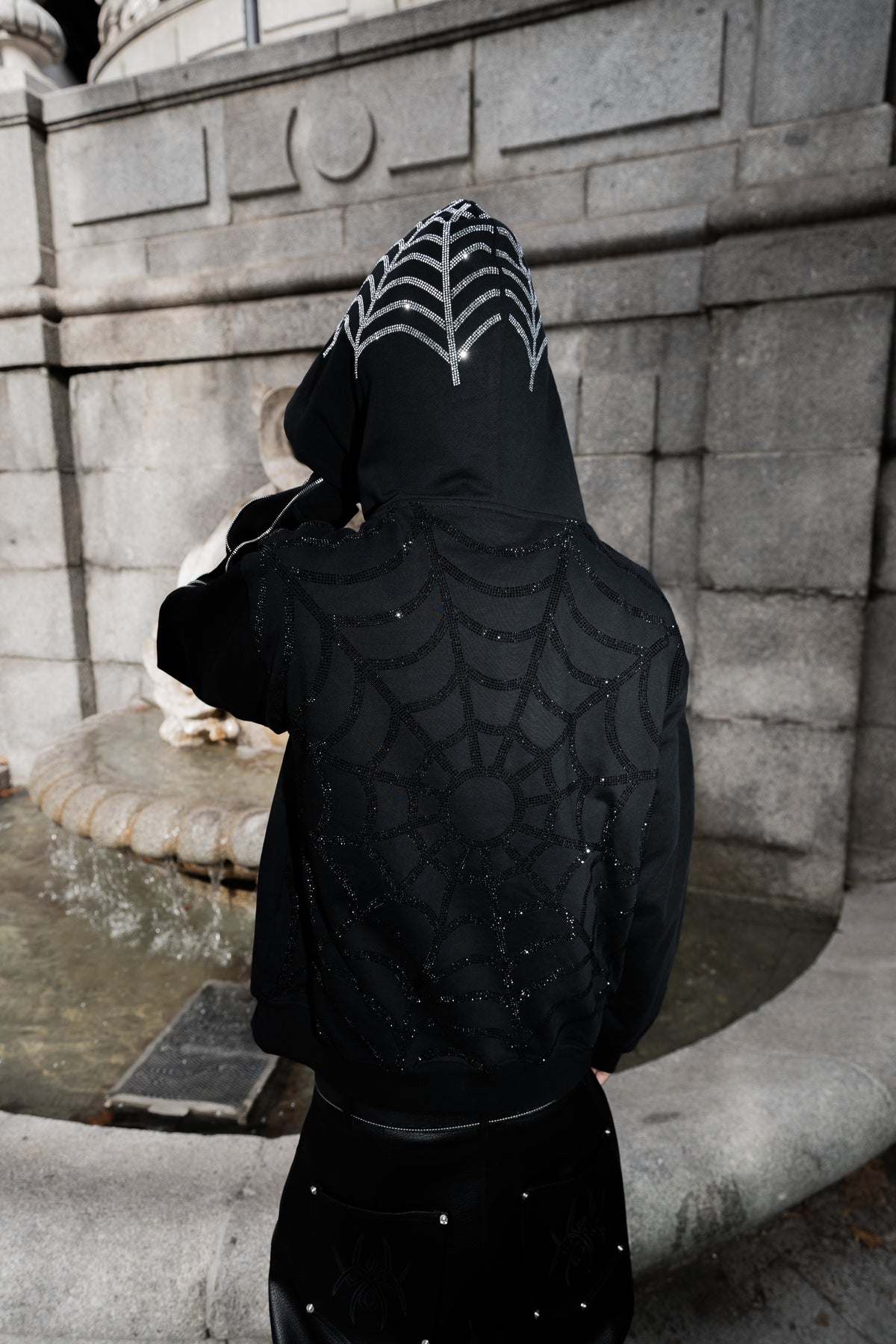 Elixir Spider Rhinestones Zip-Up