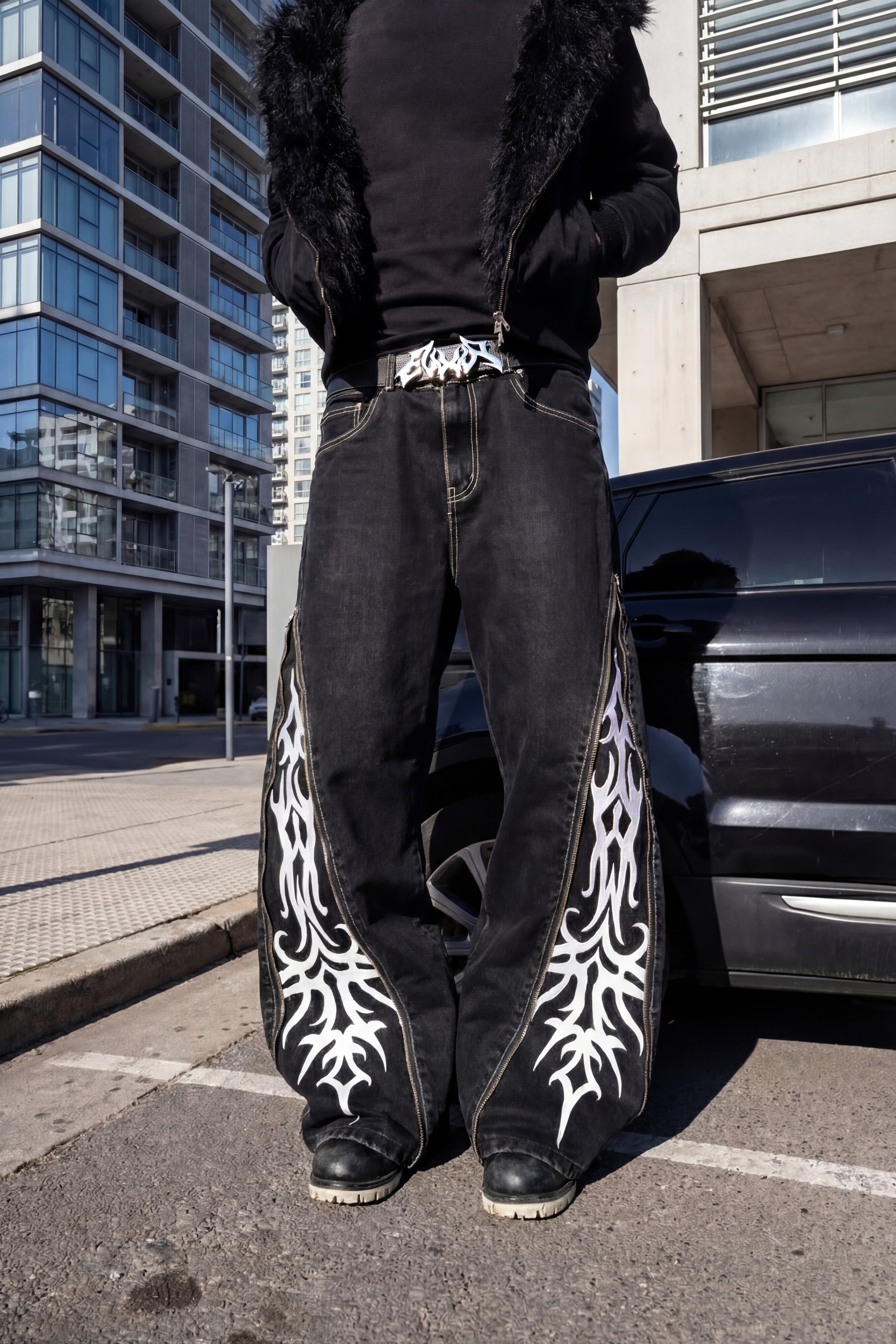 Elixir Cross Baggy Jeans