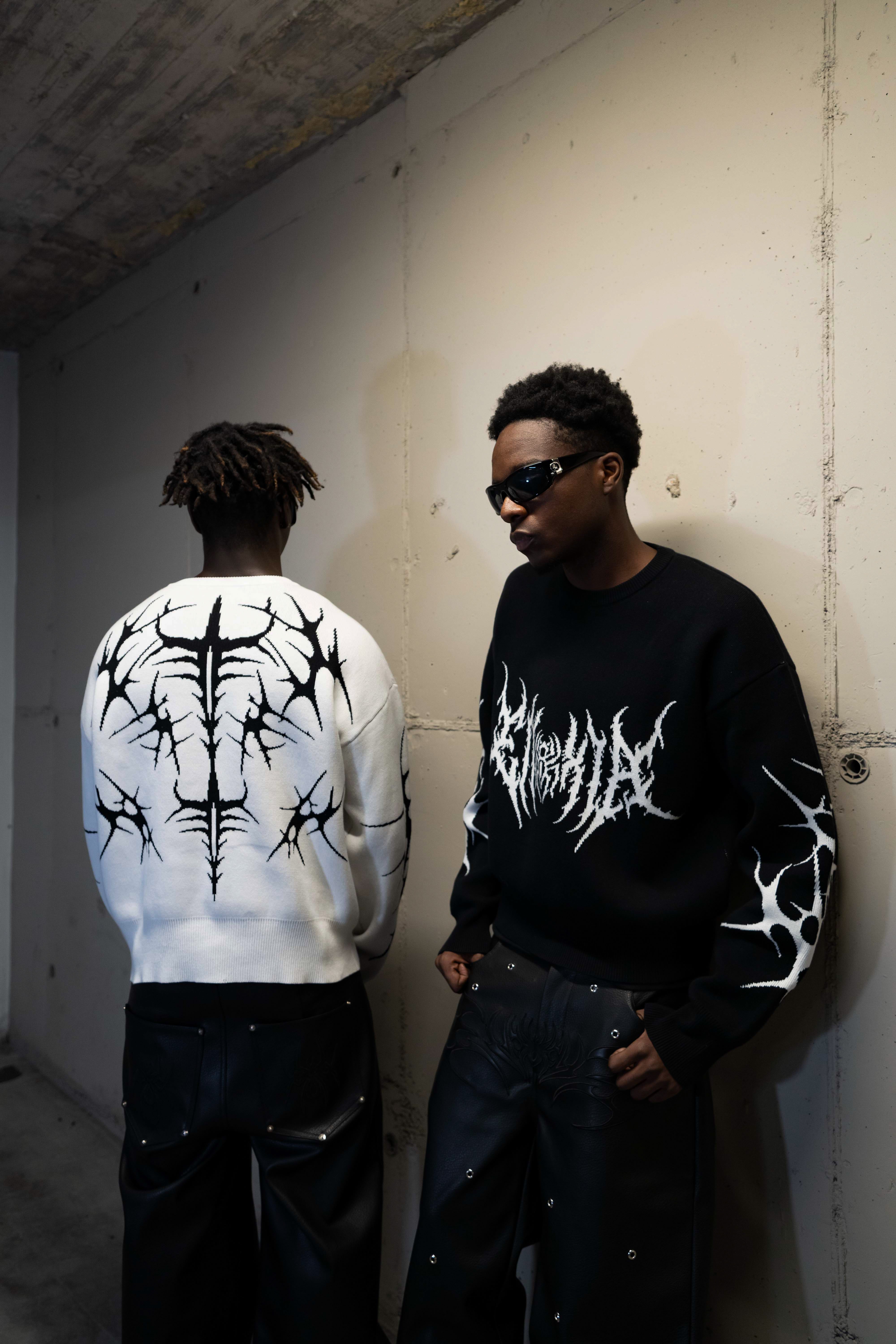 Elixir Black Tribal Sweater