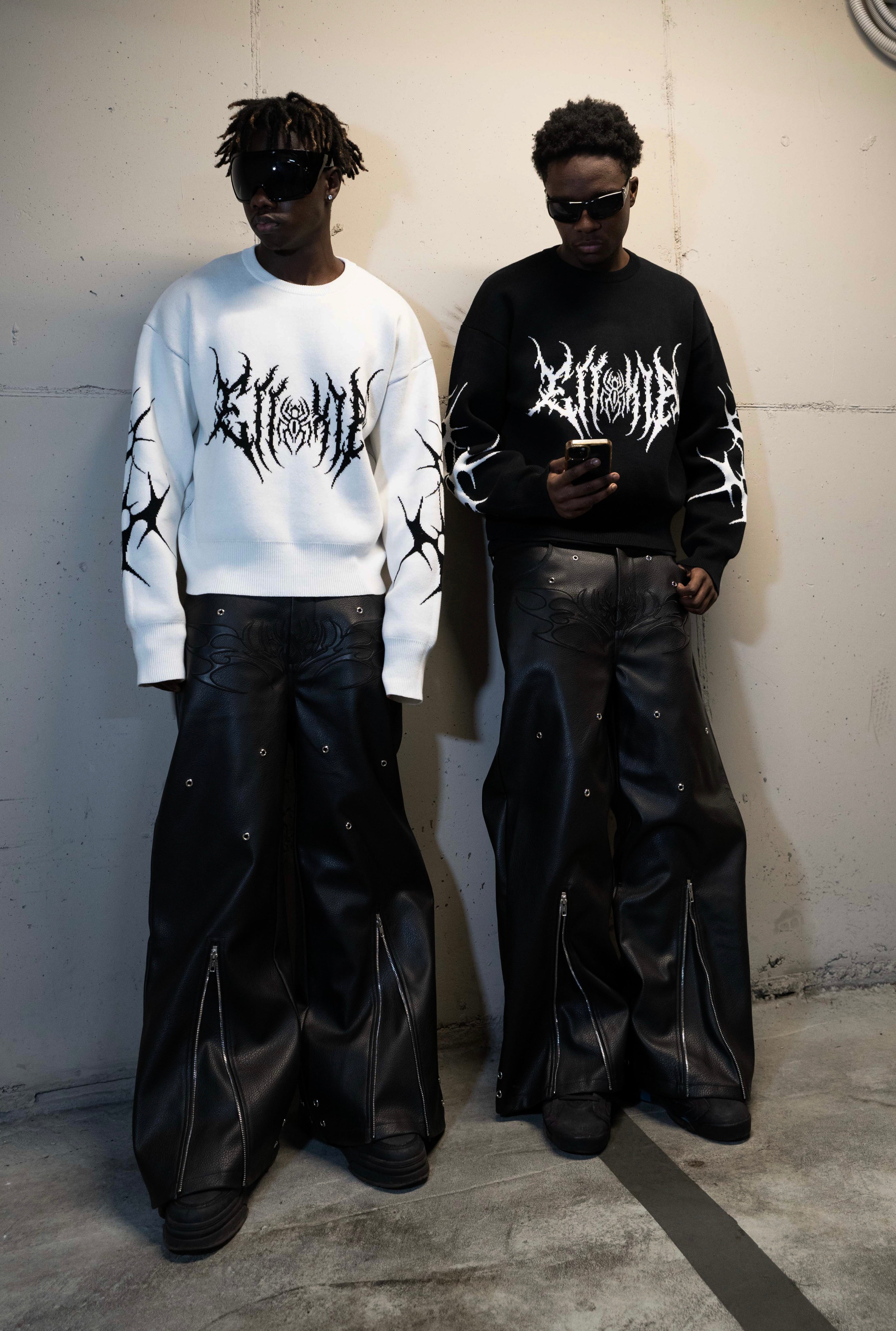 Elixir Black Tribal Sweater