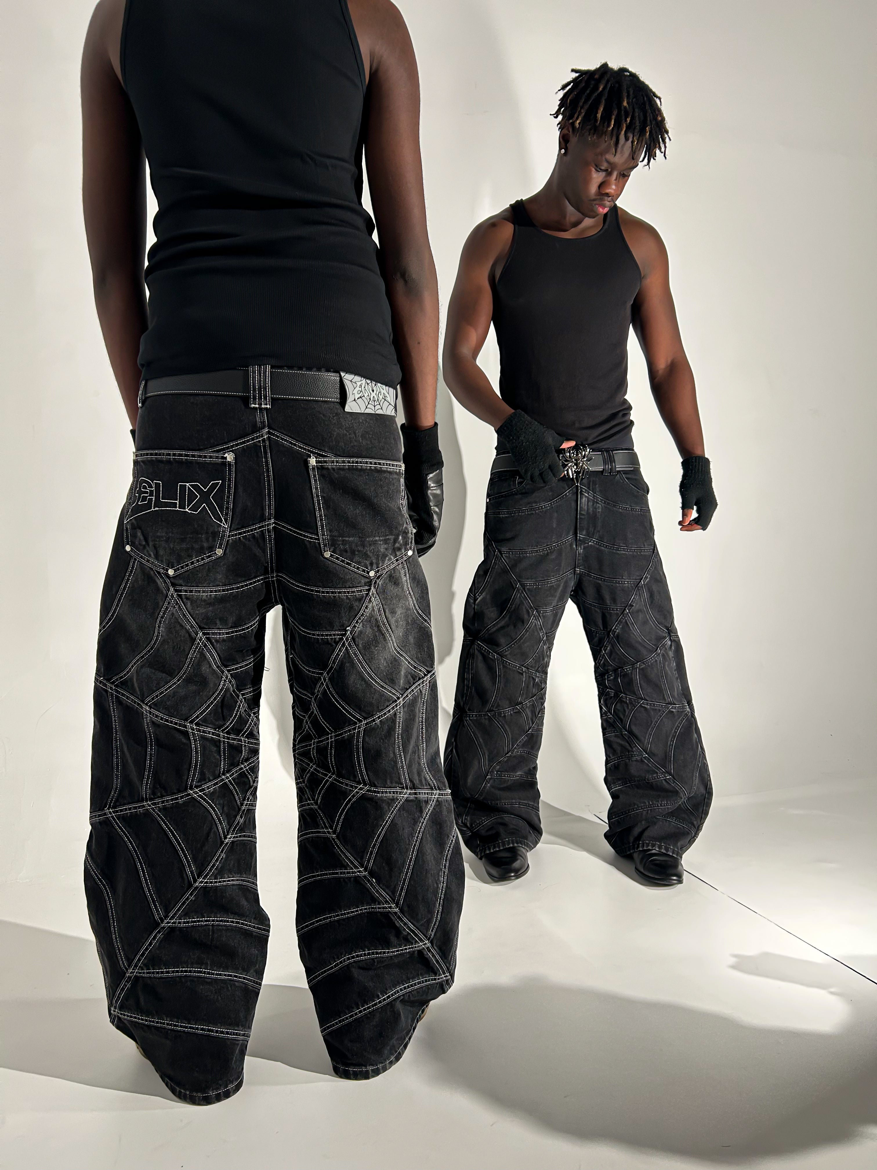 Elixir SpiderWeb Black Seams Jeans