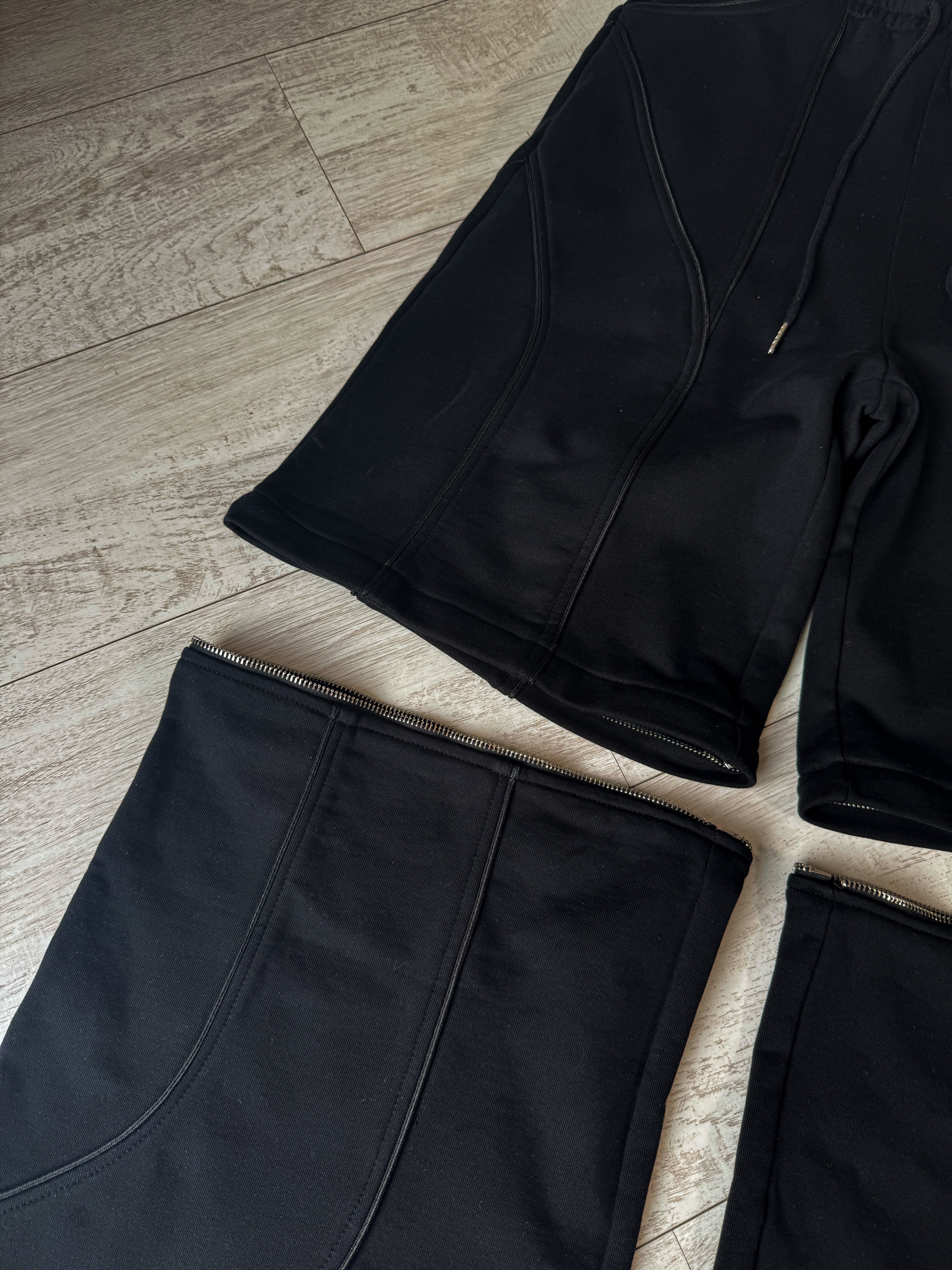 Elixir Detachable Black Tracksuit Pants