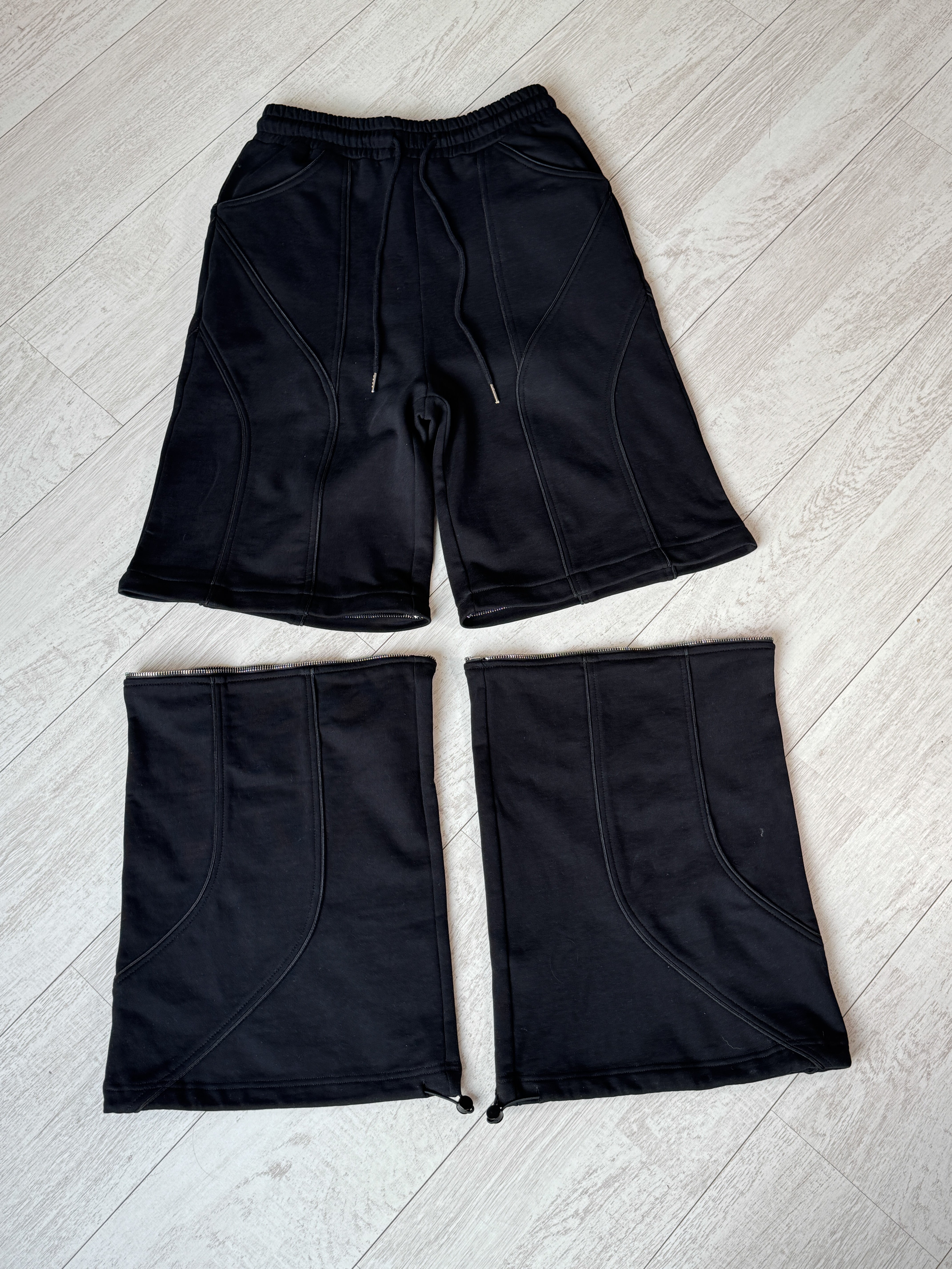 Elixir Detachable Black Tracksuit Pants