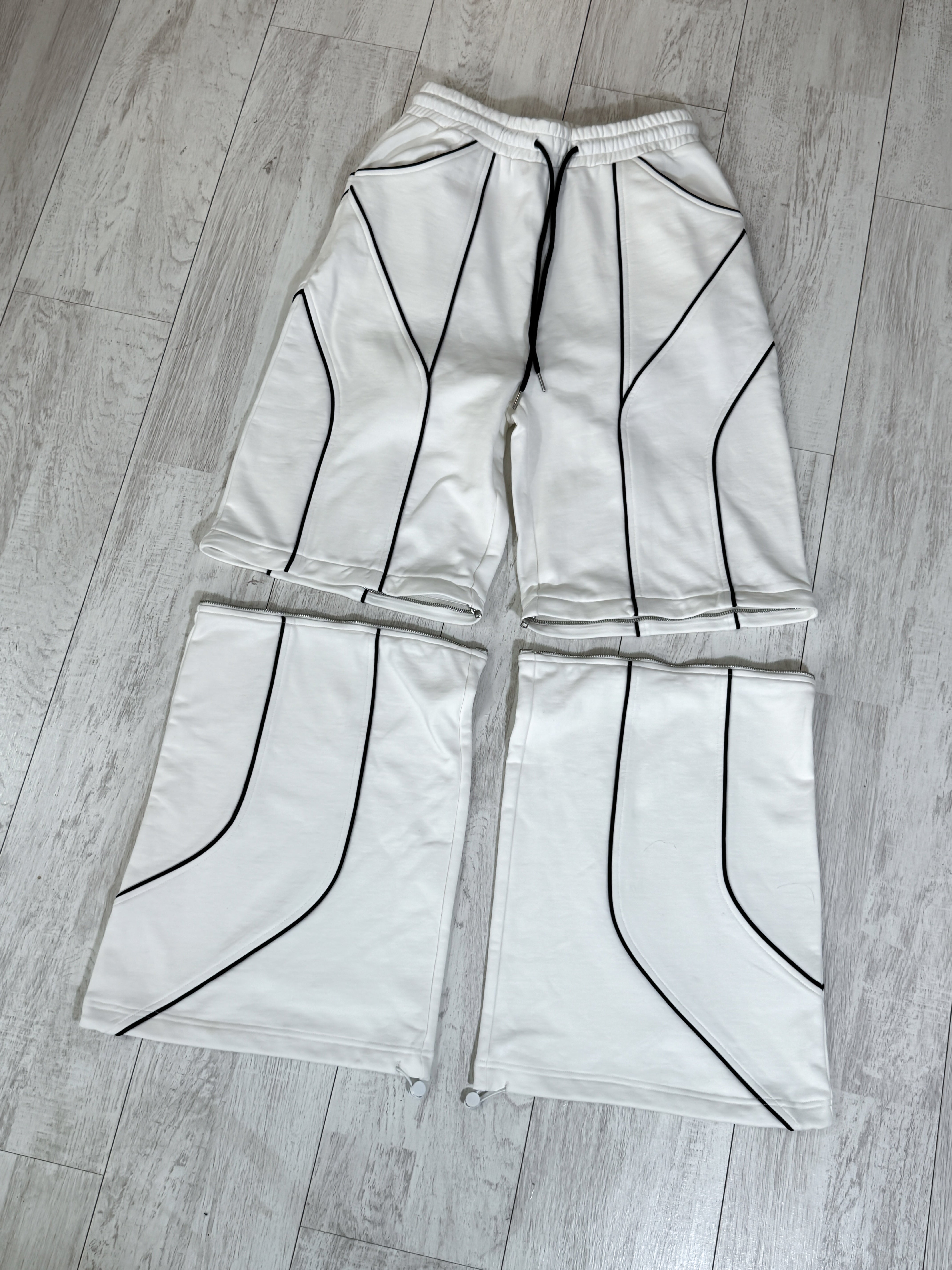 Elixir Detachable White Tracksuit Pants