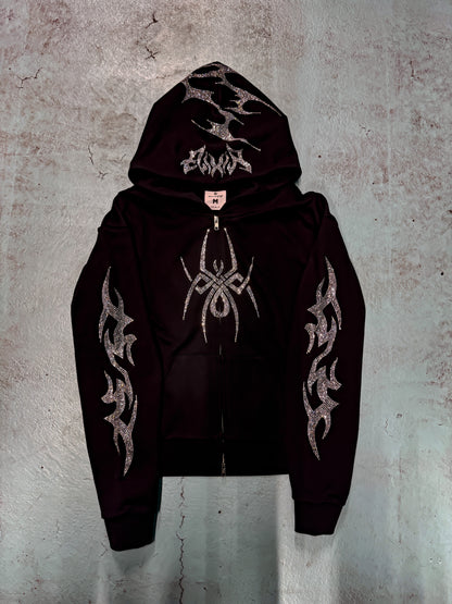 Elixir Black Rhinestones v2 Zip Up