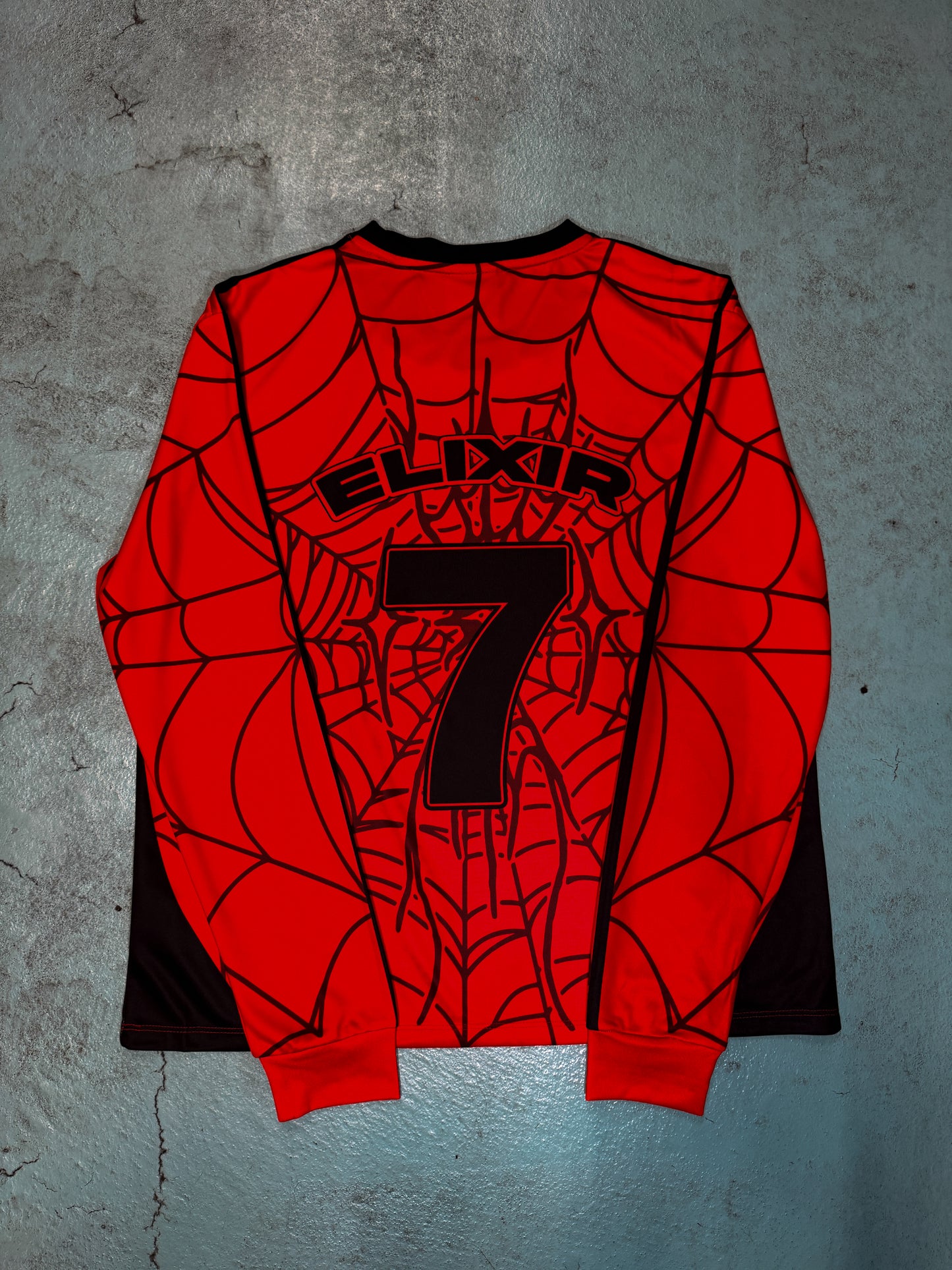 Elixir Spider Red Football T-Shirt