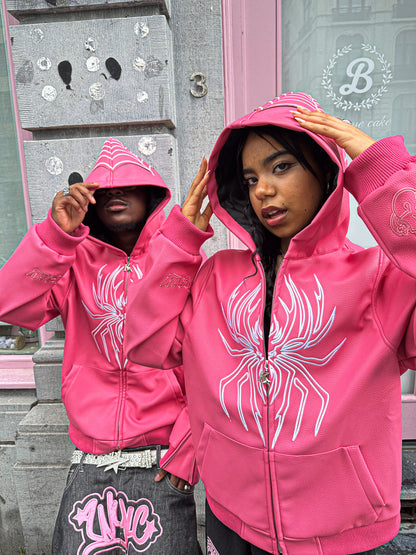 Elixir Spider Pink Leather Jacket