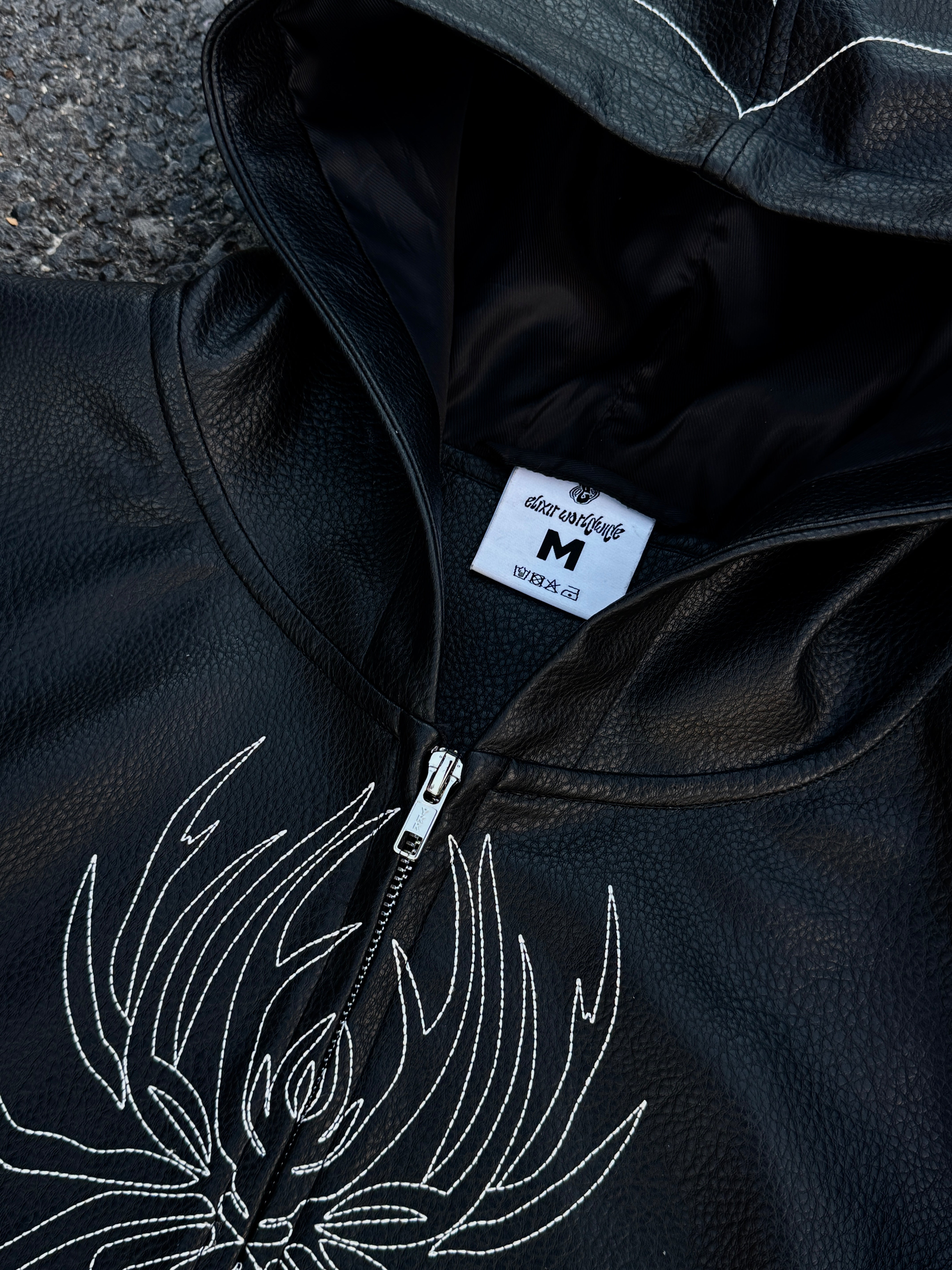 Elixir Spider Black Leather Jacket