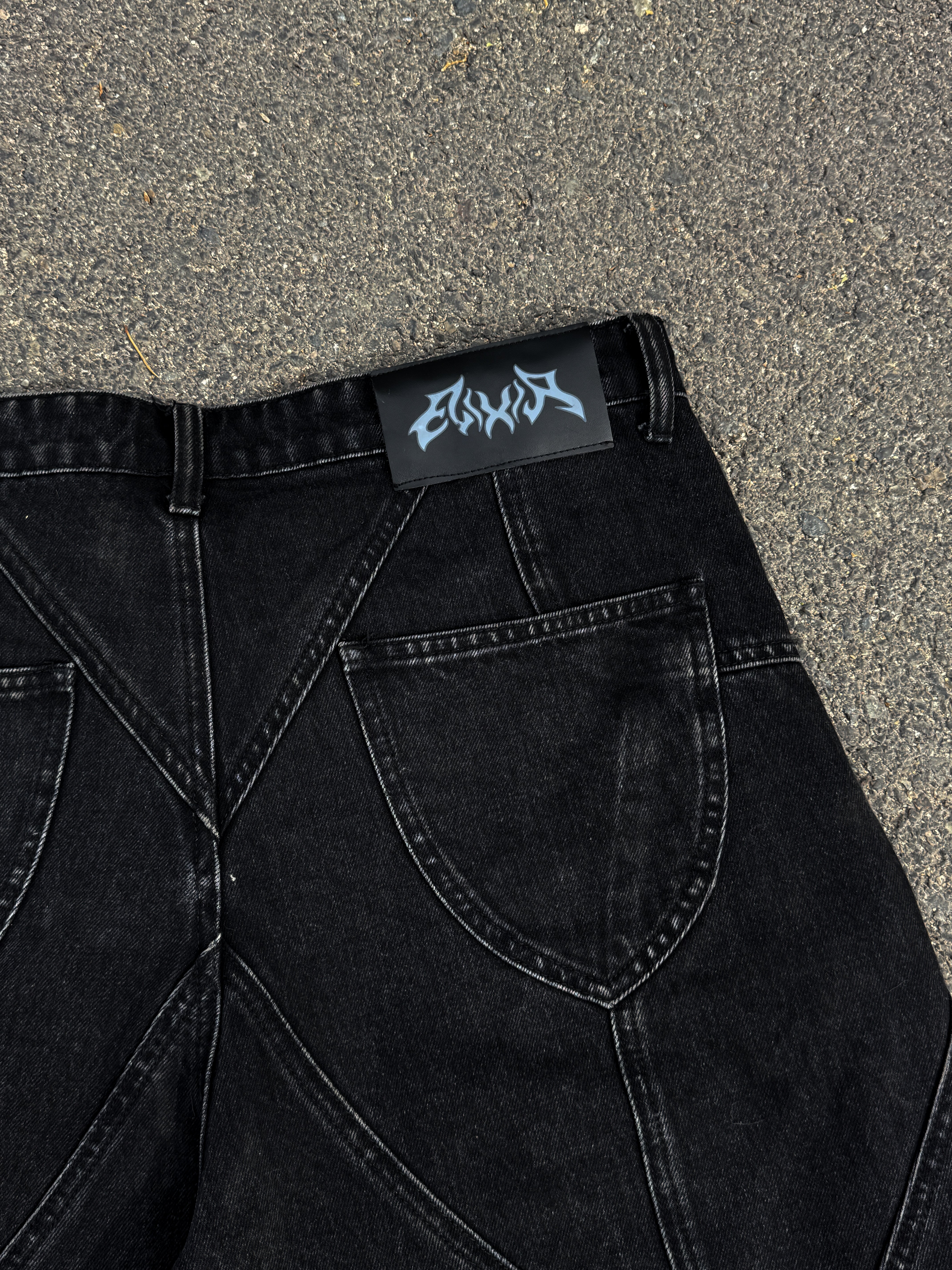 Elixir Black Denim Set JORTS