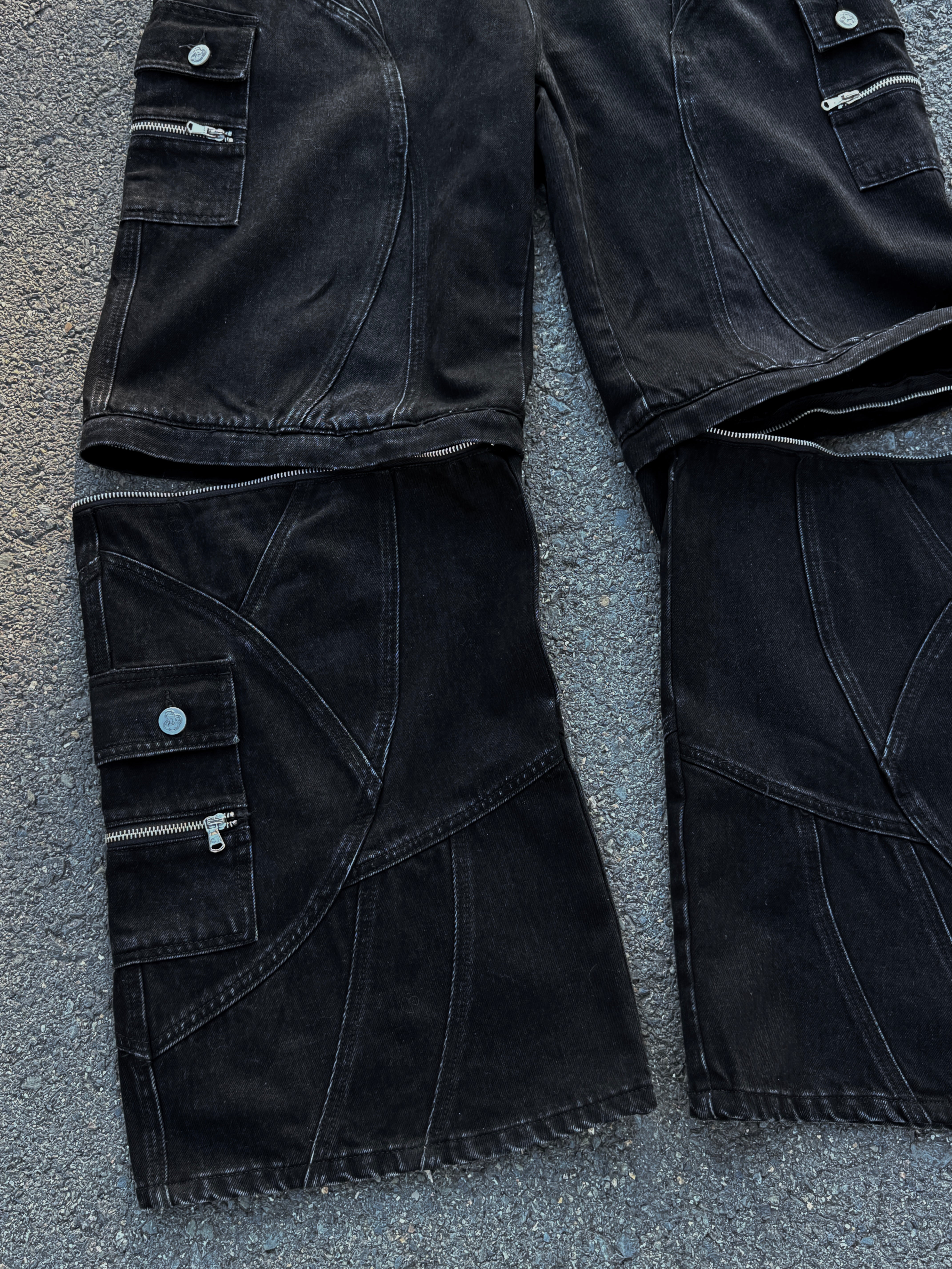 Elixir Detachable Black Jeans