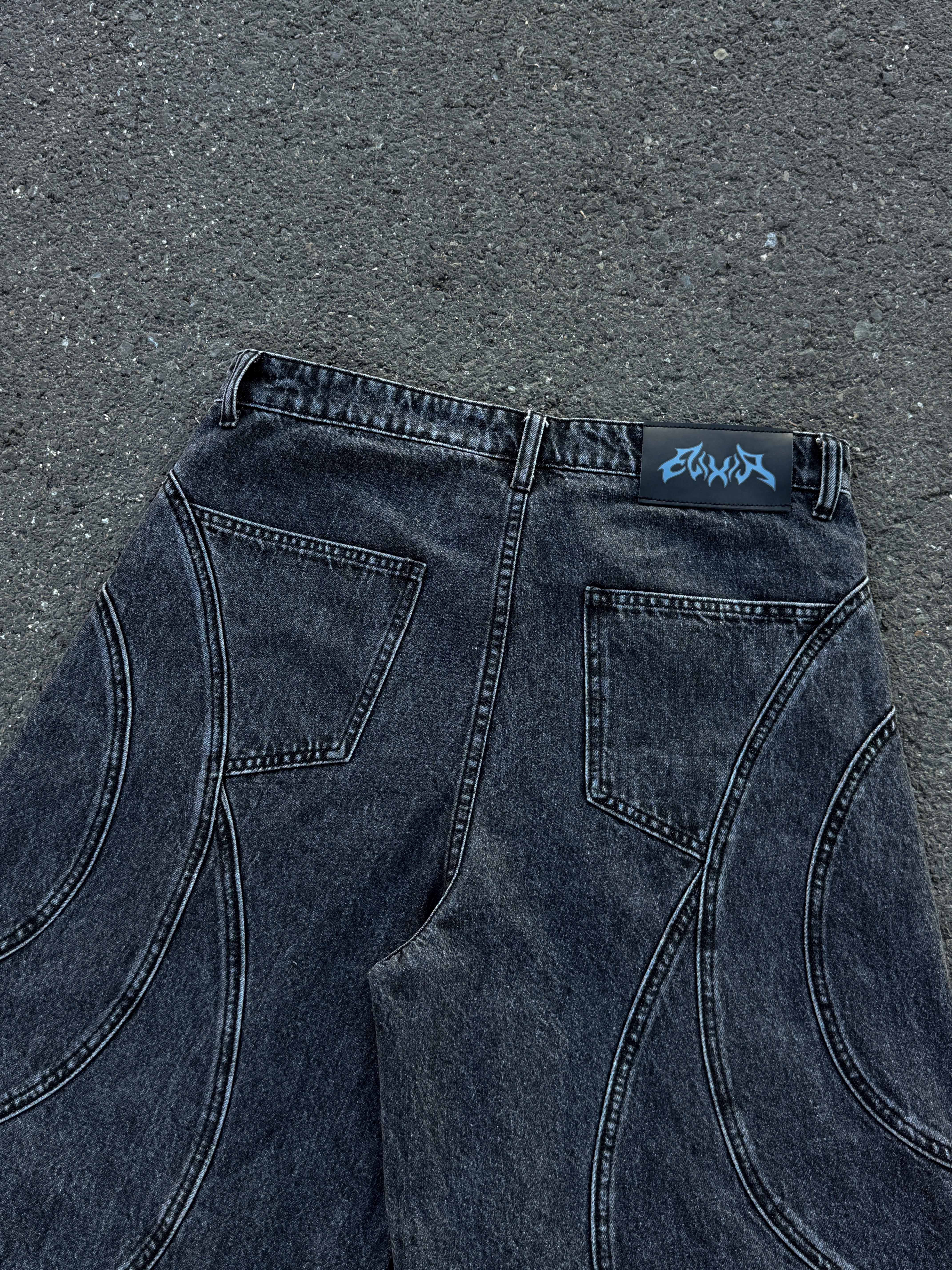 Elixir Gray Rare Pockets Jorts