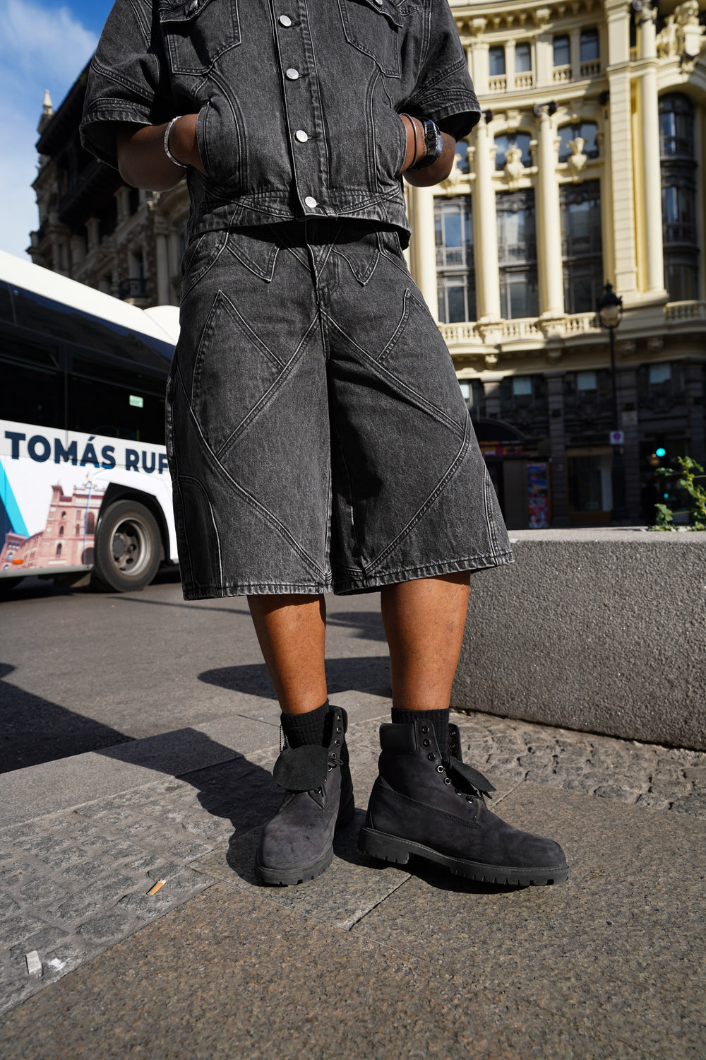 Elixir Gray Denim Set JORTS