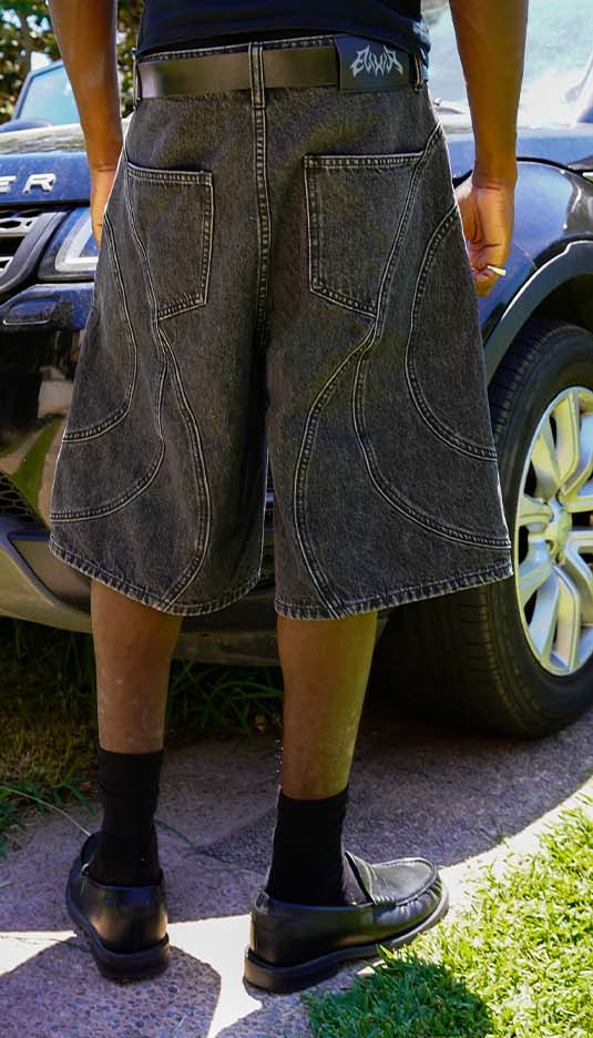 Elixir Gray Rare Pockets Jorts