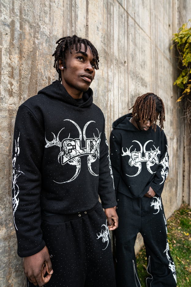 Elixir Rhinestones Tracksuit Hoodie