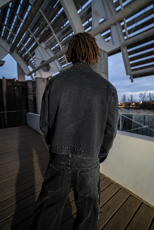 Elixir Black Winter Denim Set Jacket