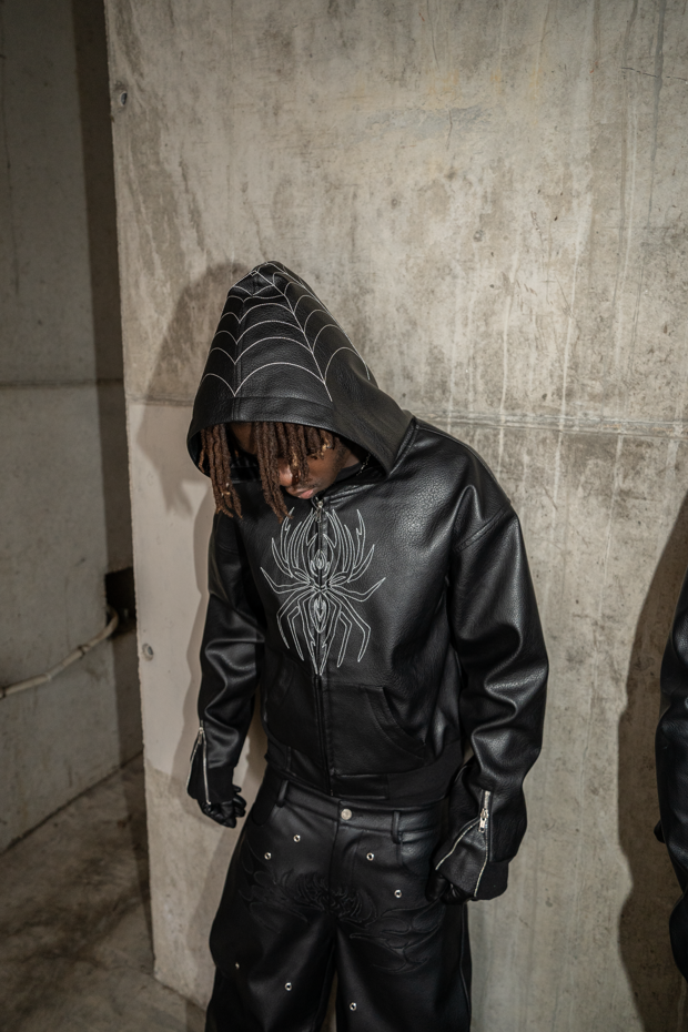 Elixir Spider Black Leather Jacket