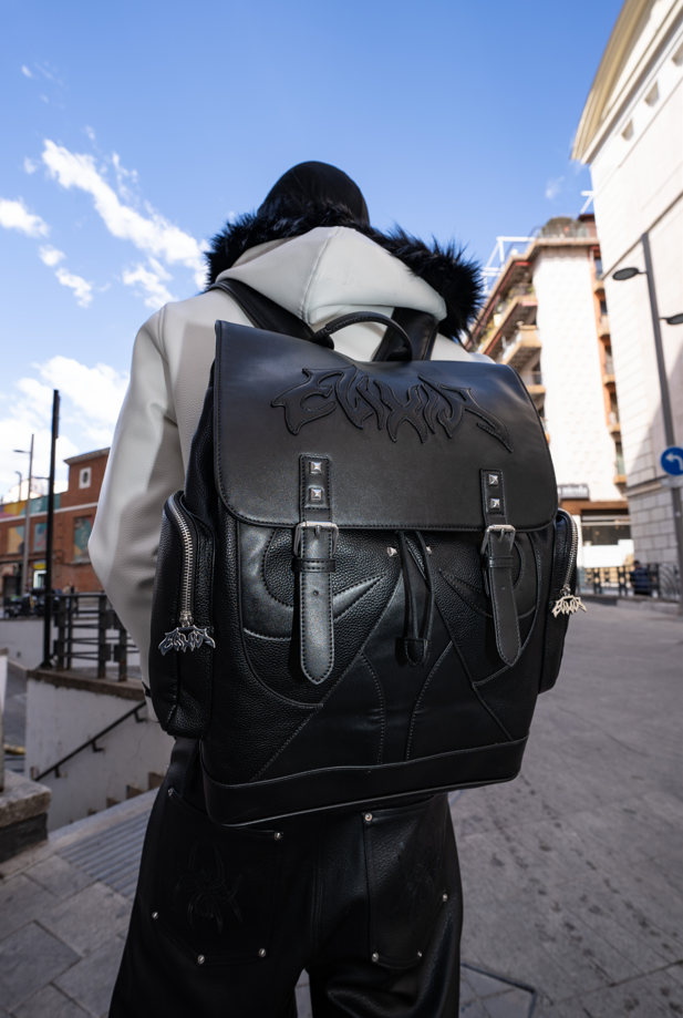 Elixir Black Leather Backpack