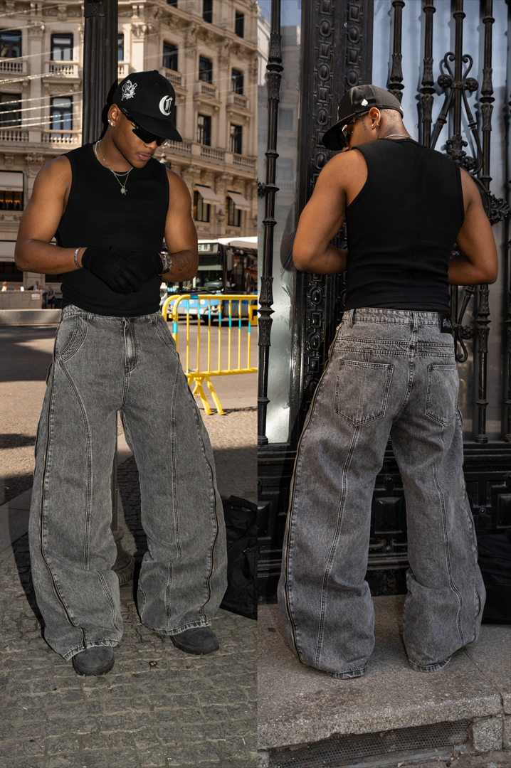 Elixir Gray Winter Denim Set Jeans