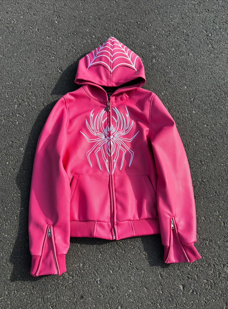 Elixir Spider Pink Leather Jacket