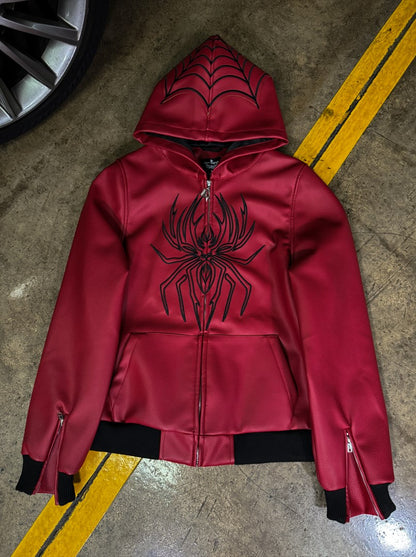 Elixir Spider Red Leather Jacket