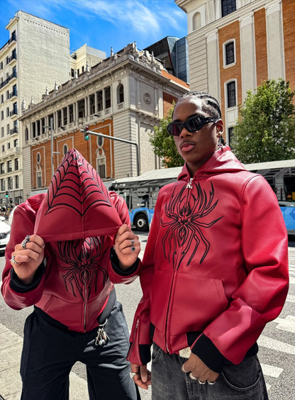 Elixir Spider Red Leather Jacket