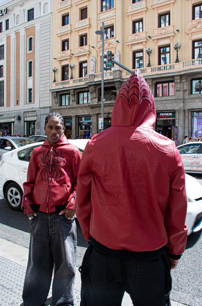 Elixir Spider Red Leather Jacket