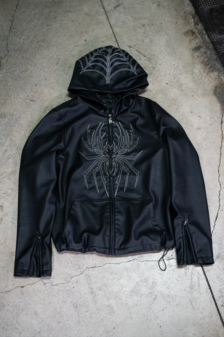 Elixir Spider Black Leather Jacket