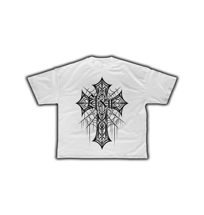 ELIXIR CROSS white BOXY T-SHIRT