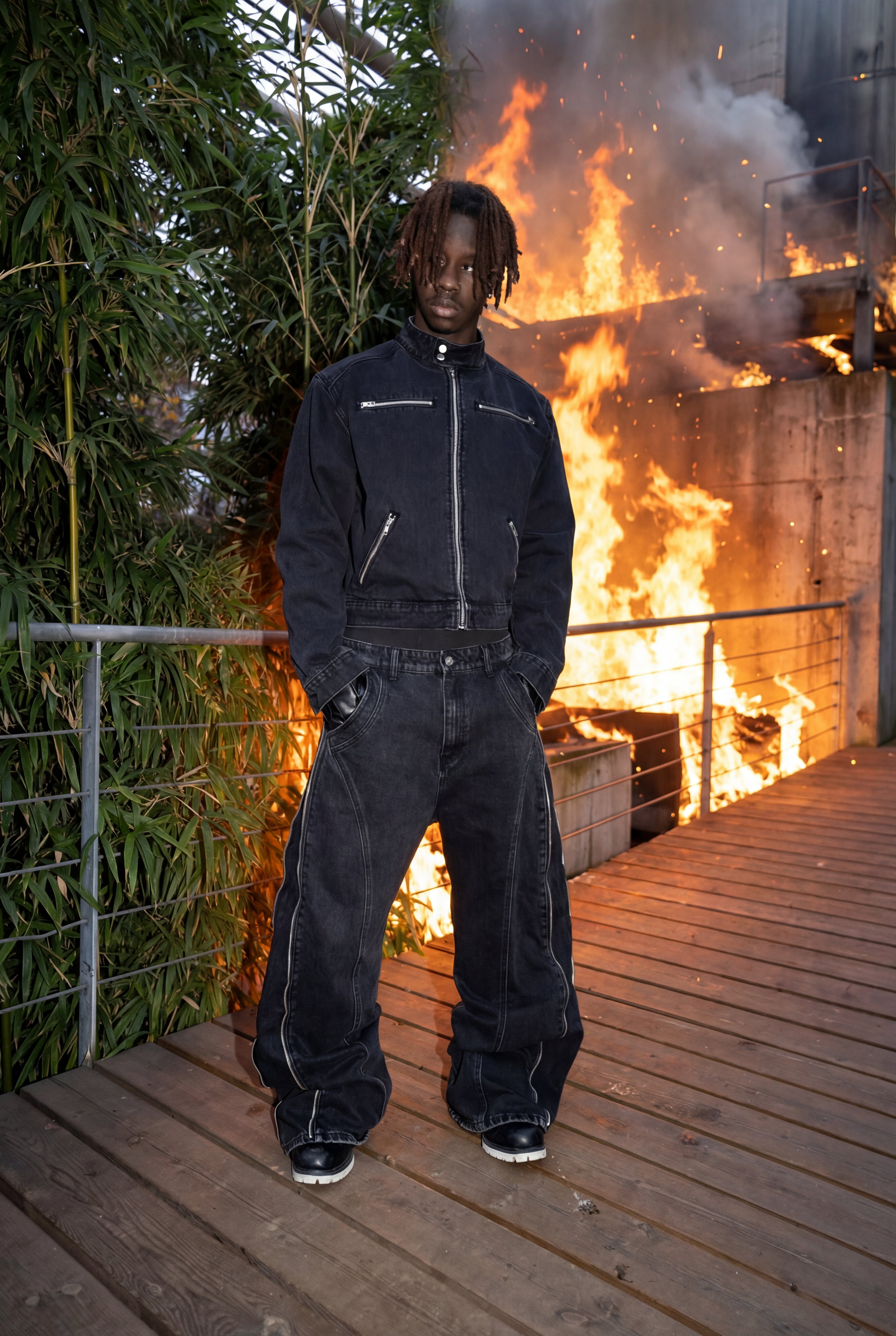 Elixir Black Winter Denim Set Jeans