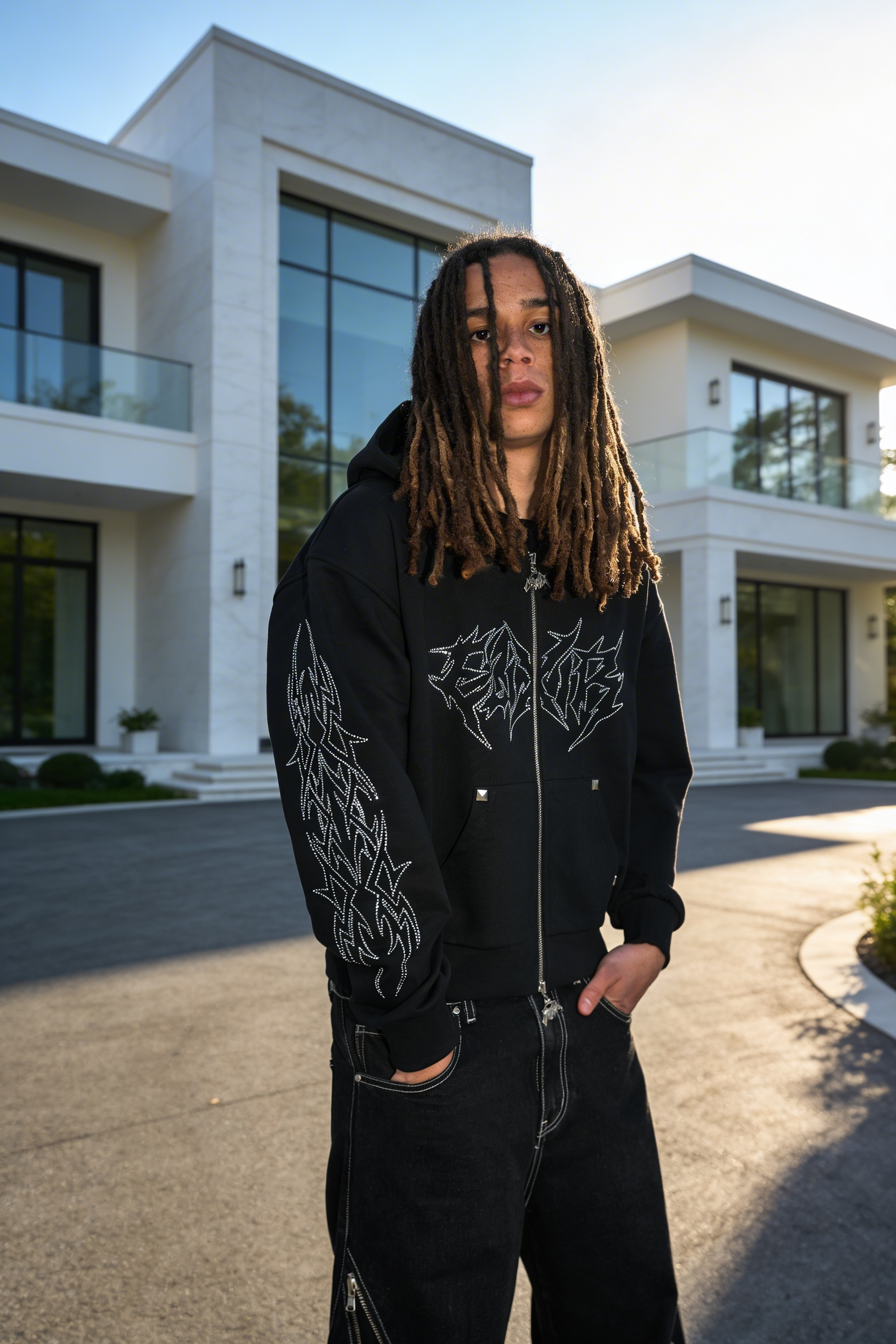 Elixir Inverted Rhinestones Hoodie