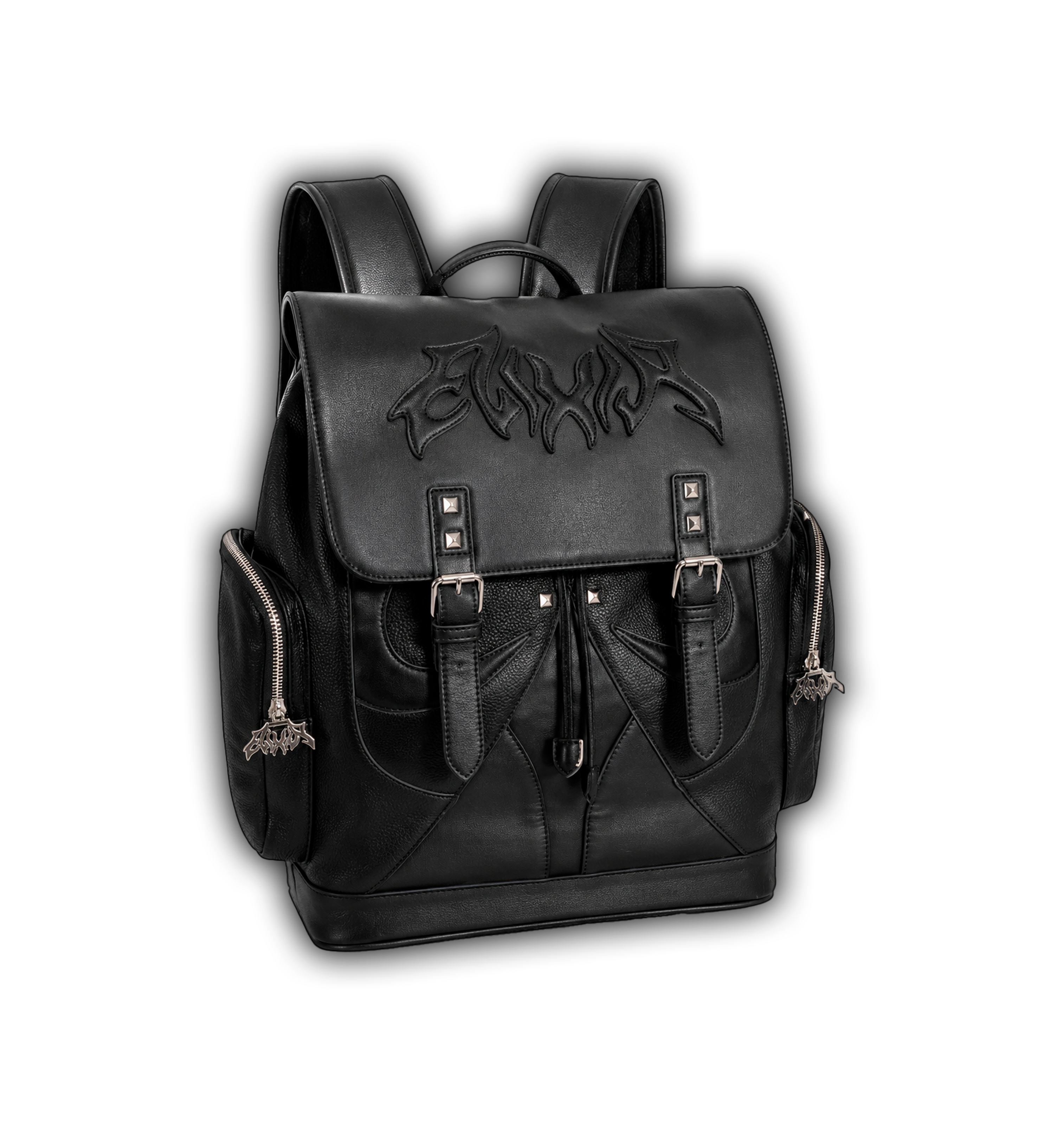 Elixir Black Leather Backpack