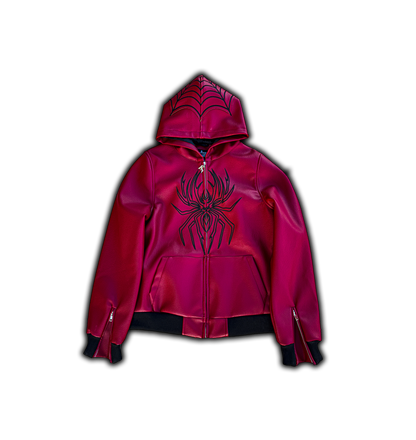 Elixir Spider Red Leather Jacket