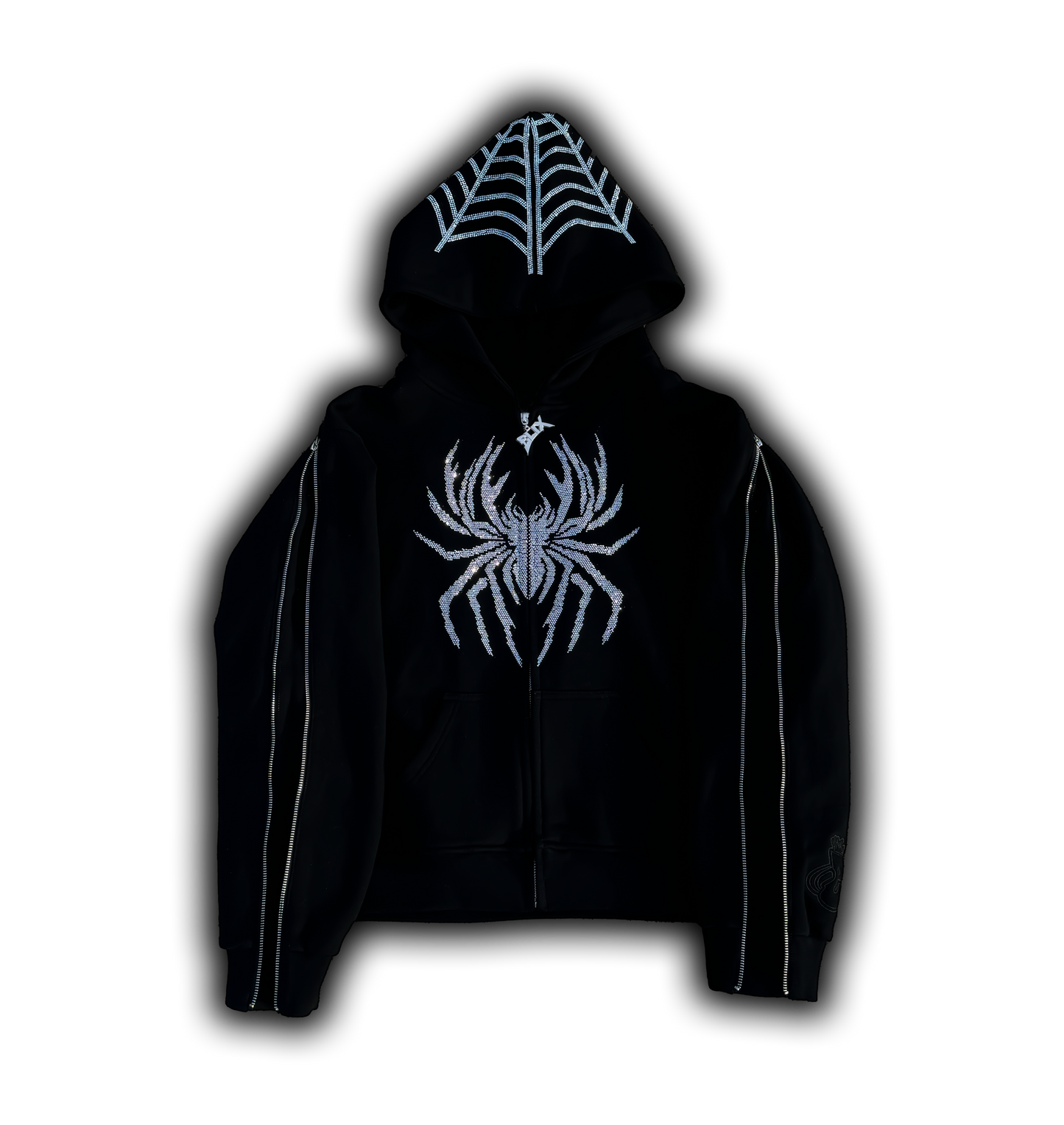 Elixir Spider Rhinestones Zip-Up