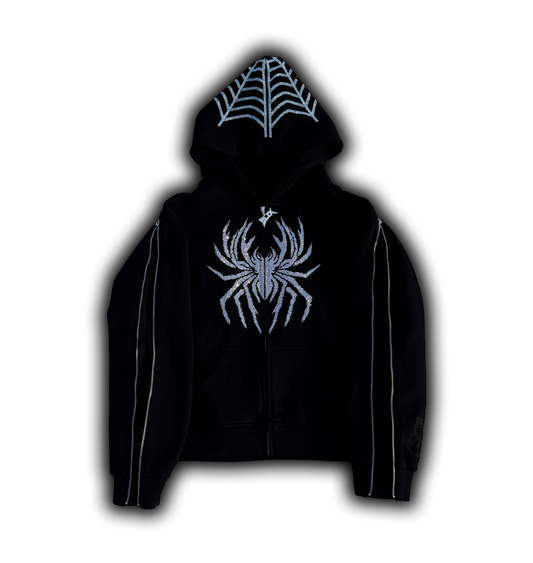 Elixir Spider Rhinestones Zip-Up